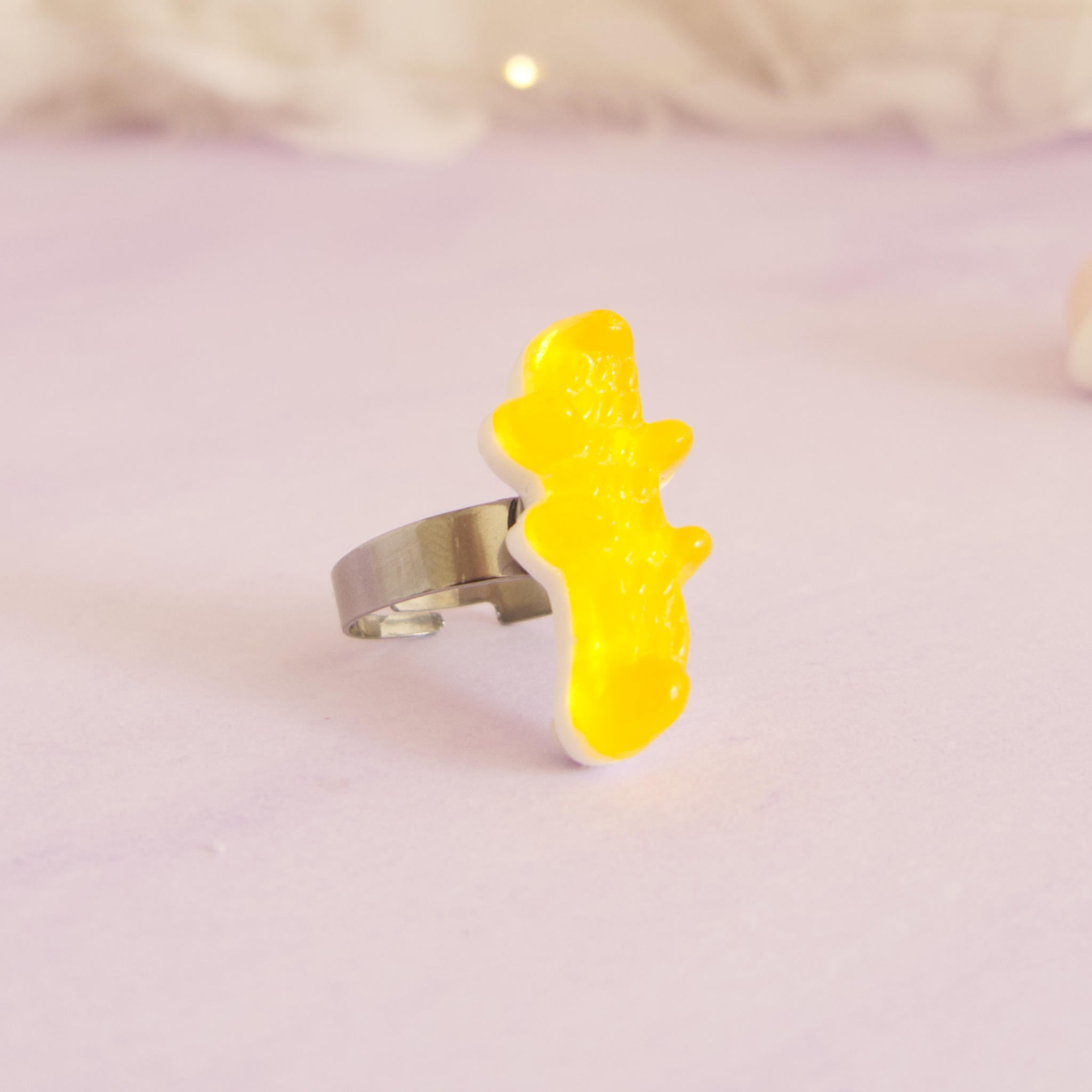 Bague bonbon crocodile
