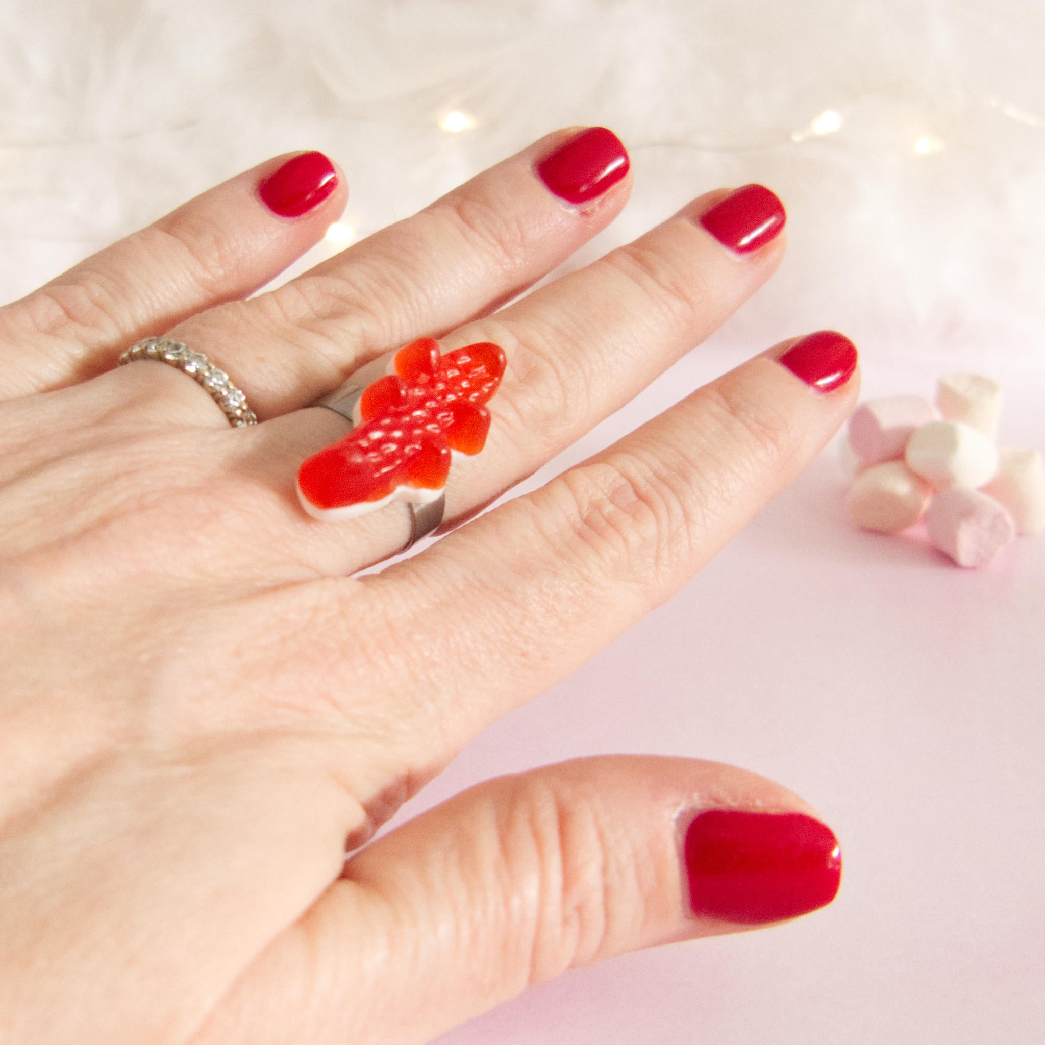 Bague bonbon crocodile