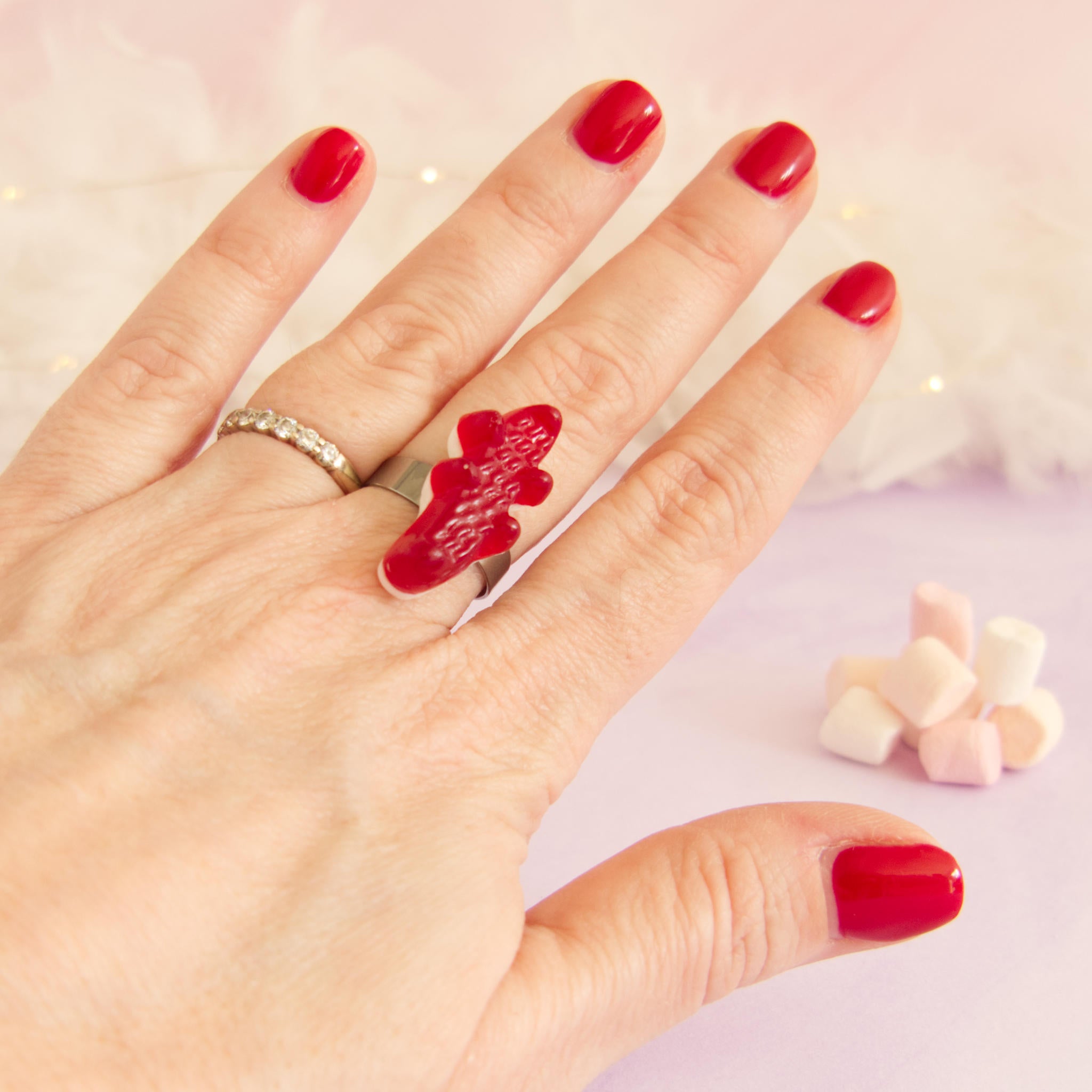 Bague bonbon crocodile