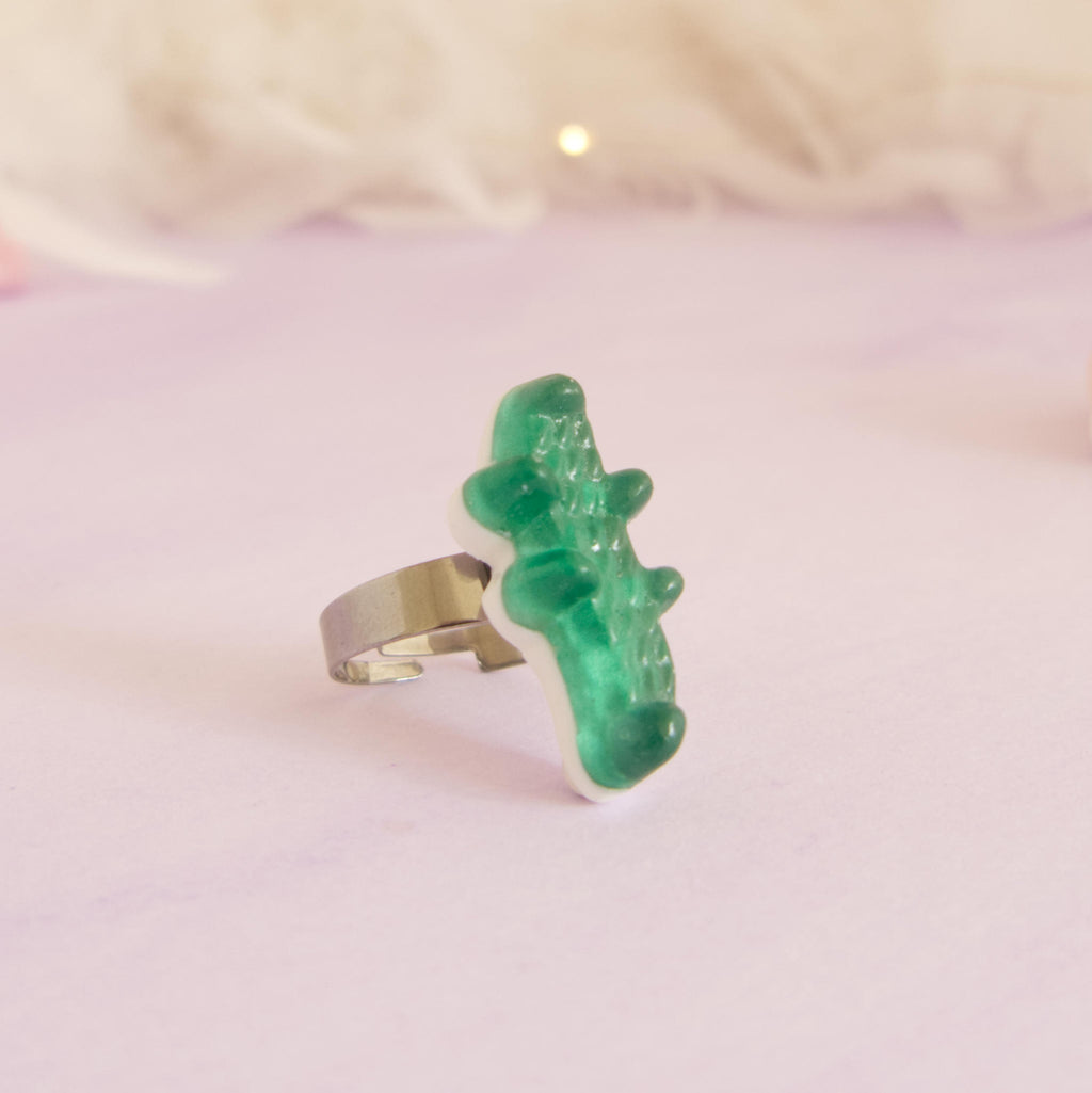 Bague bonbon crocodile