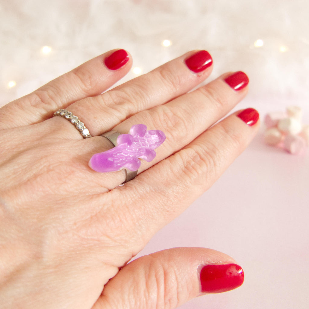 Bague bonbon crocodile