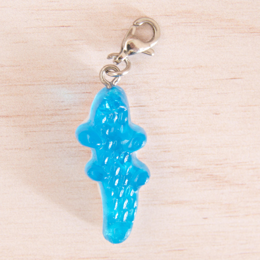 bonbon croco bleu argenté