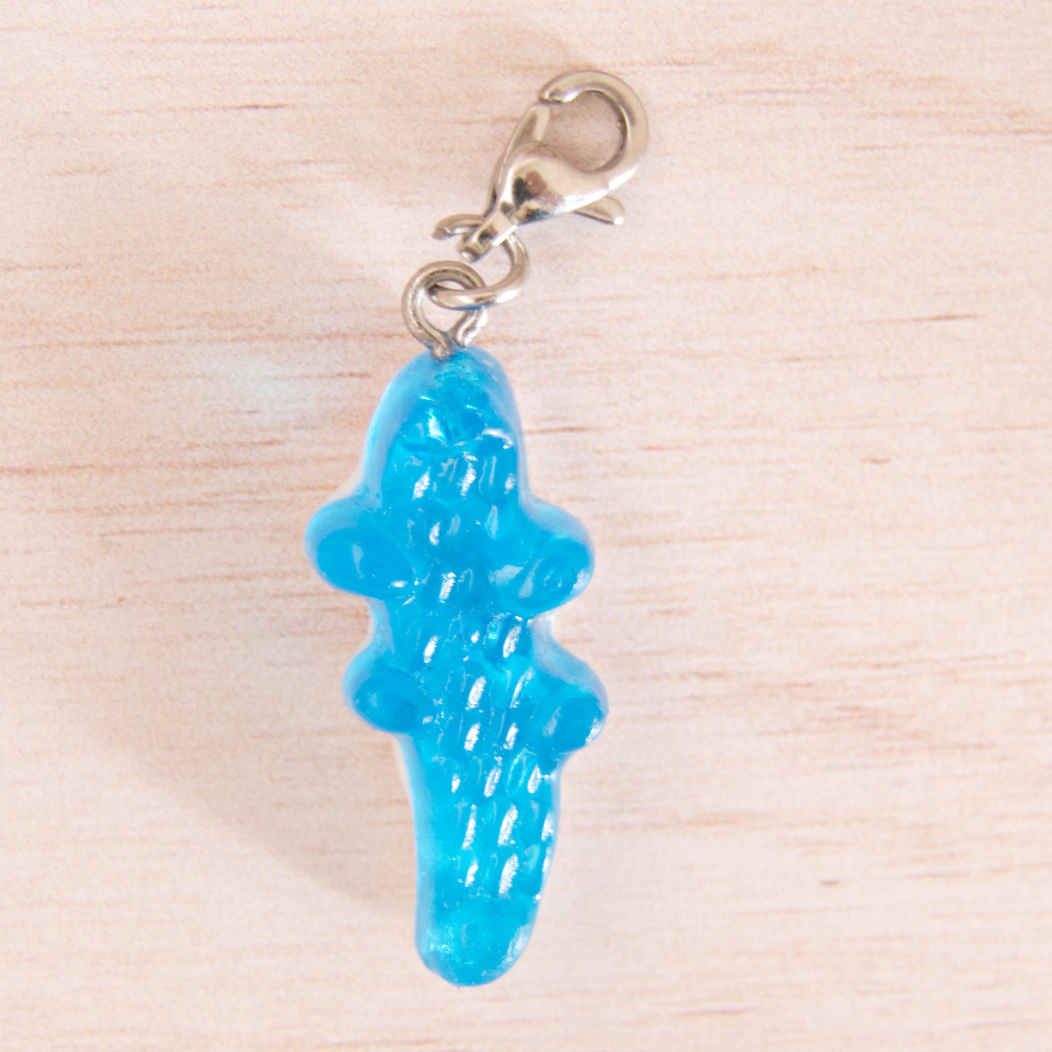 bonbon croco bleu argenté