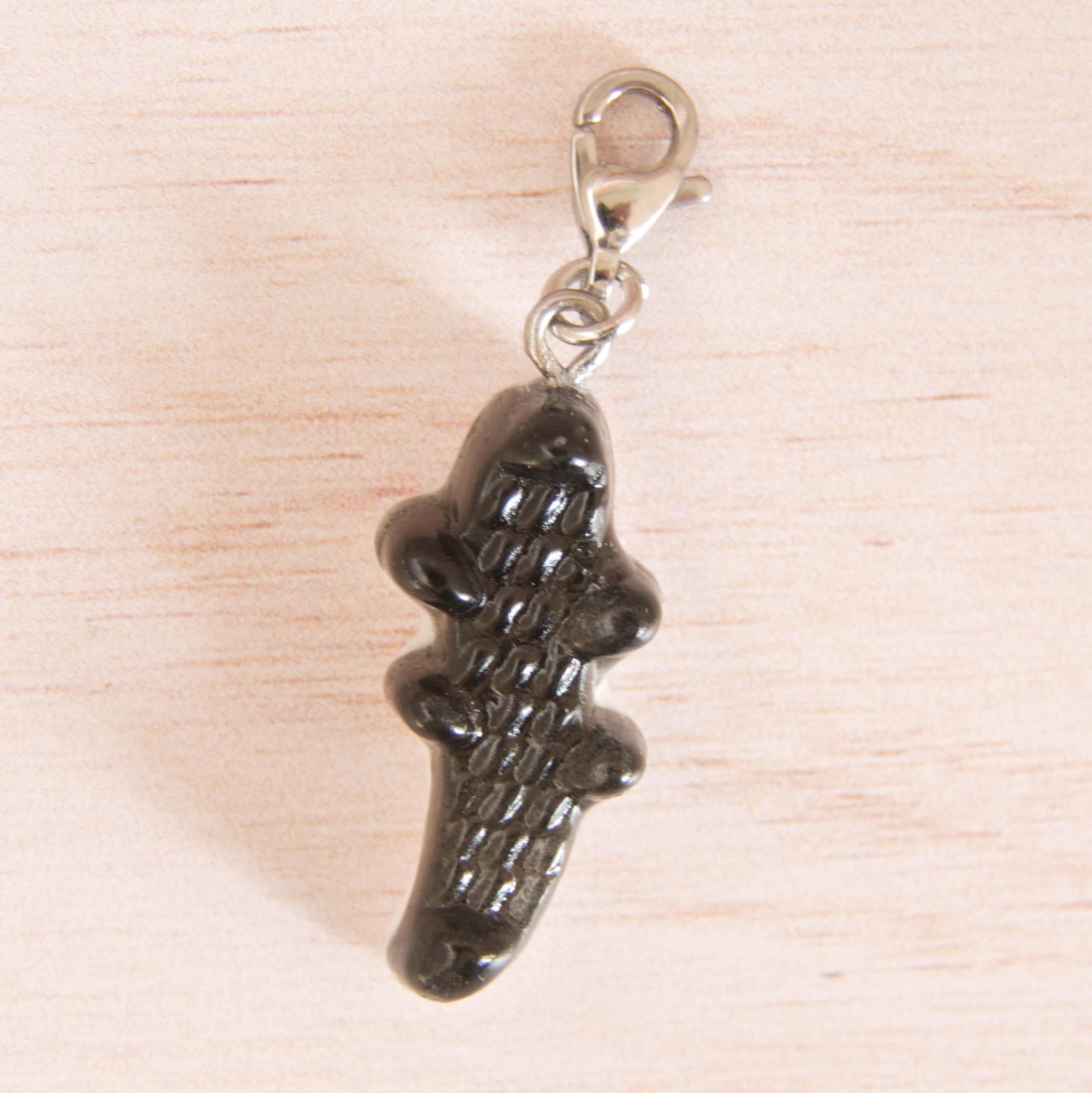 bonbon croco noir argenté