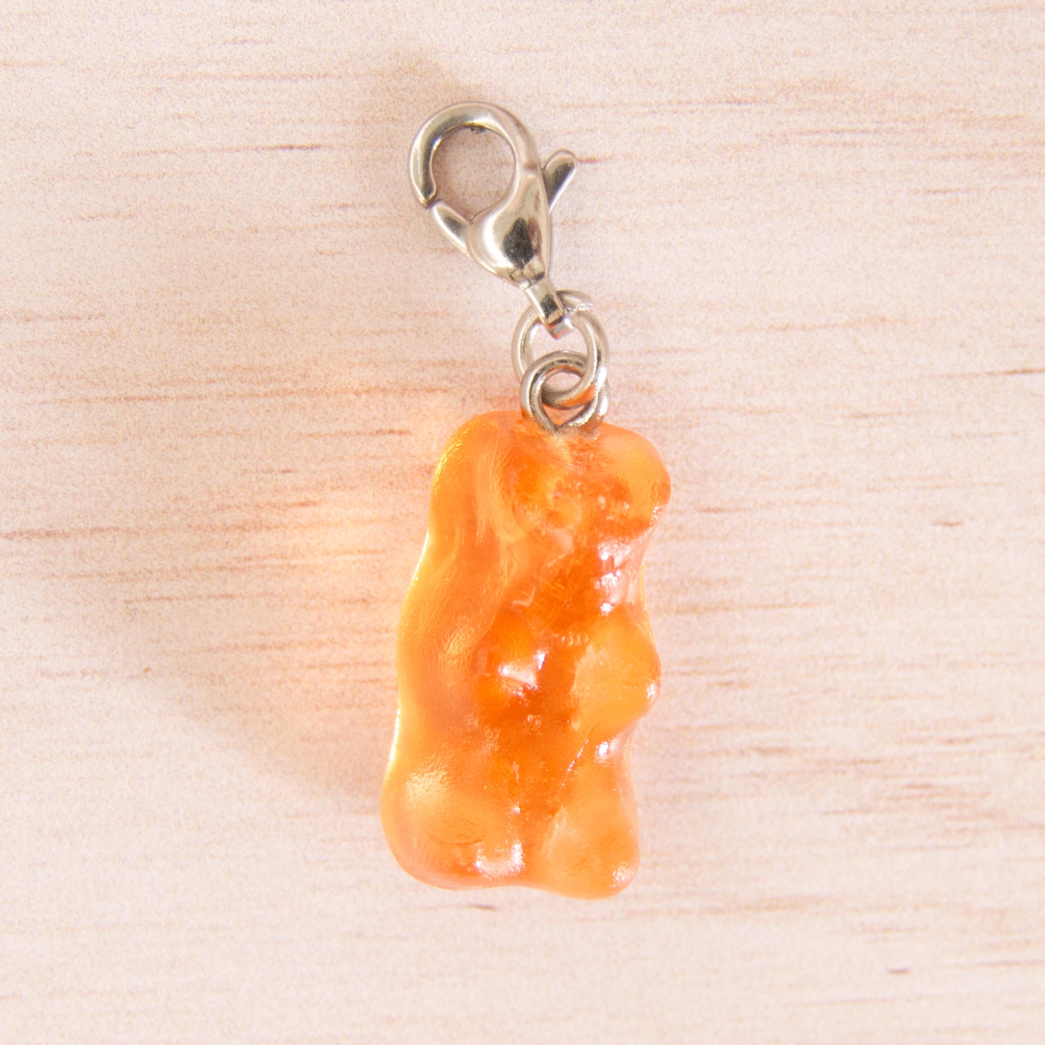 bonbon ours orange argenté