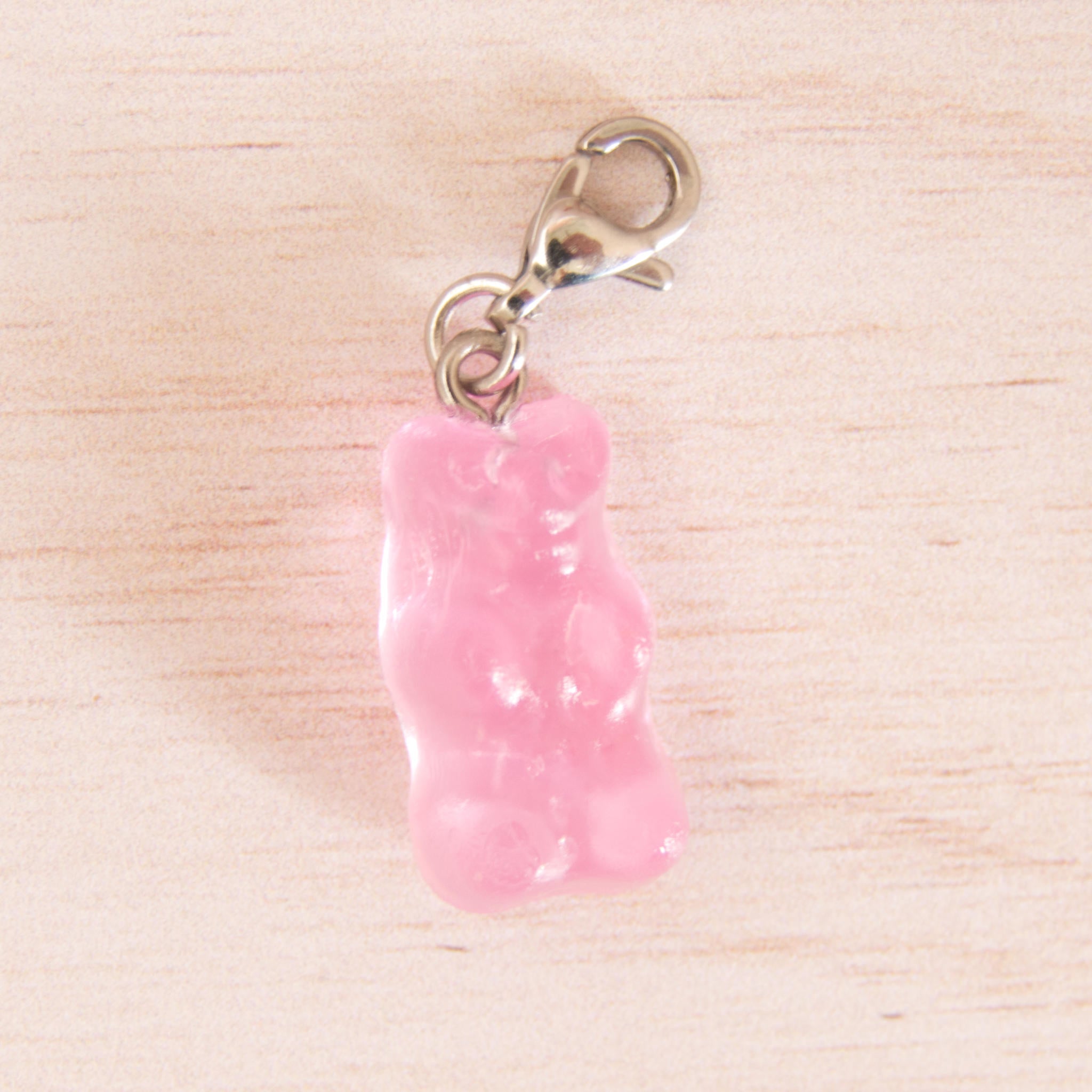 bonbon ours rose argenté