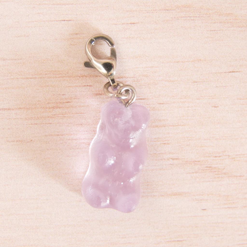 bonbon ours violet argenté