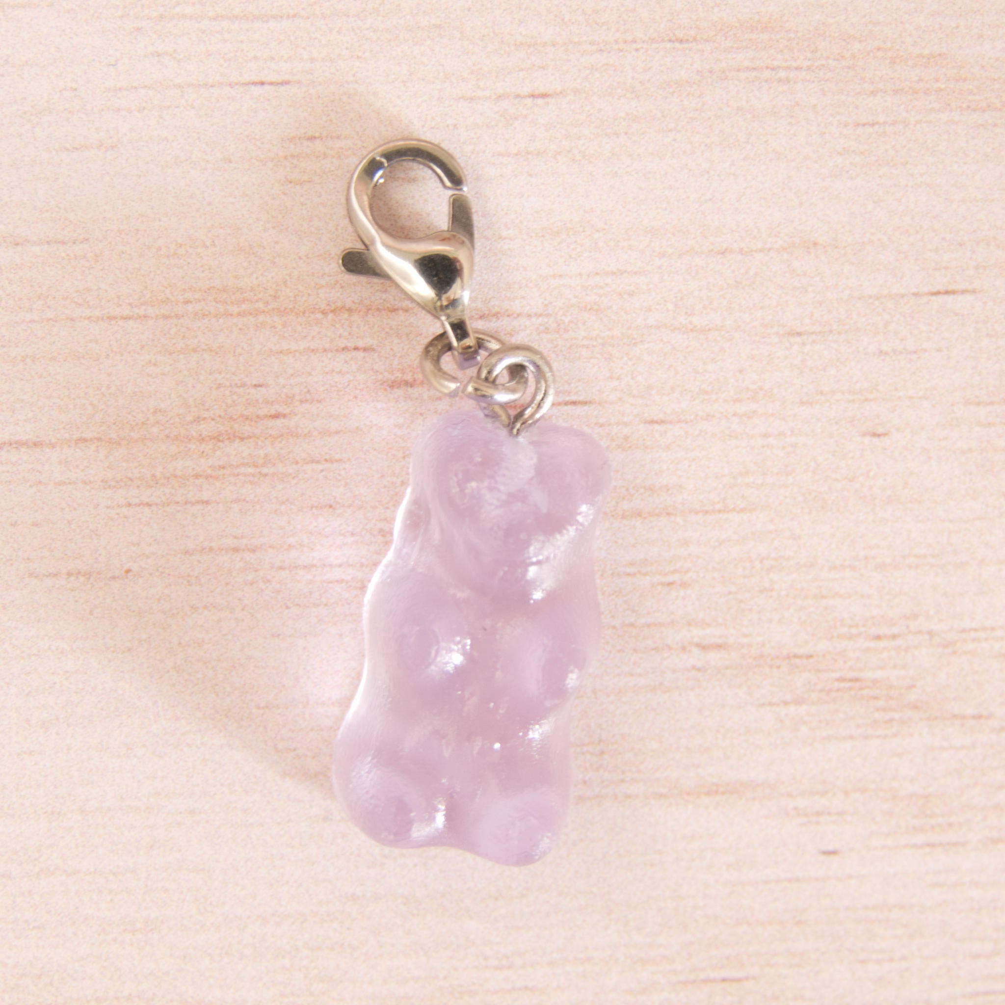 bonbon ours violet argenté