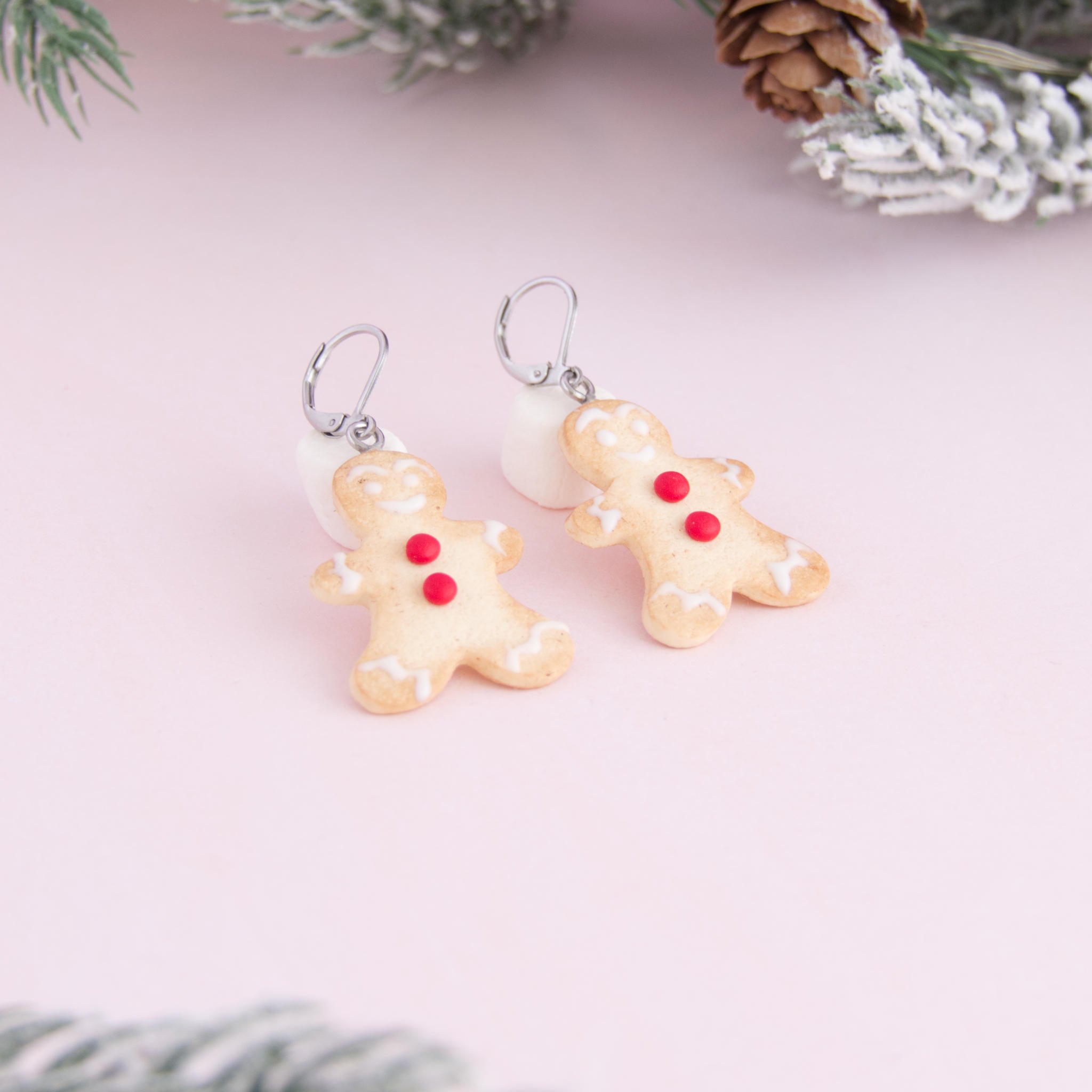 Boucles d'oreilles biscuit de noël