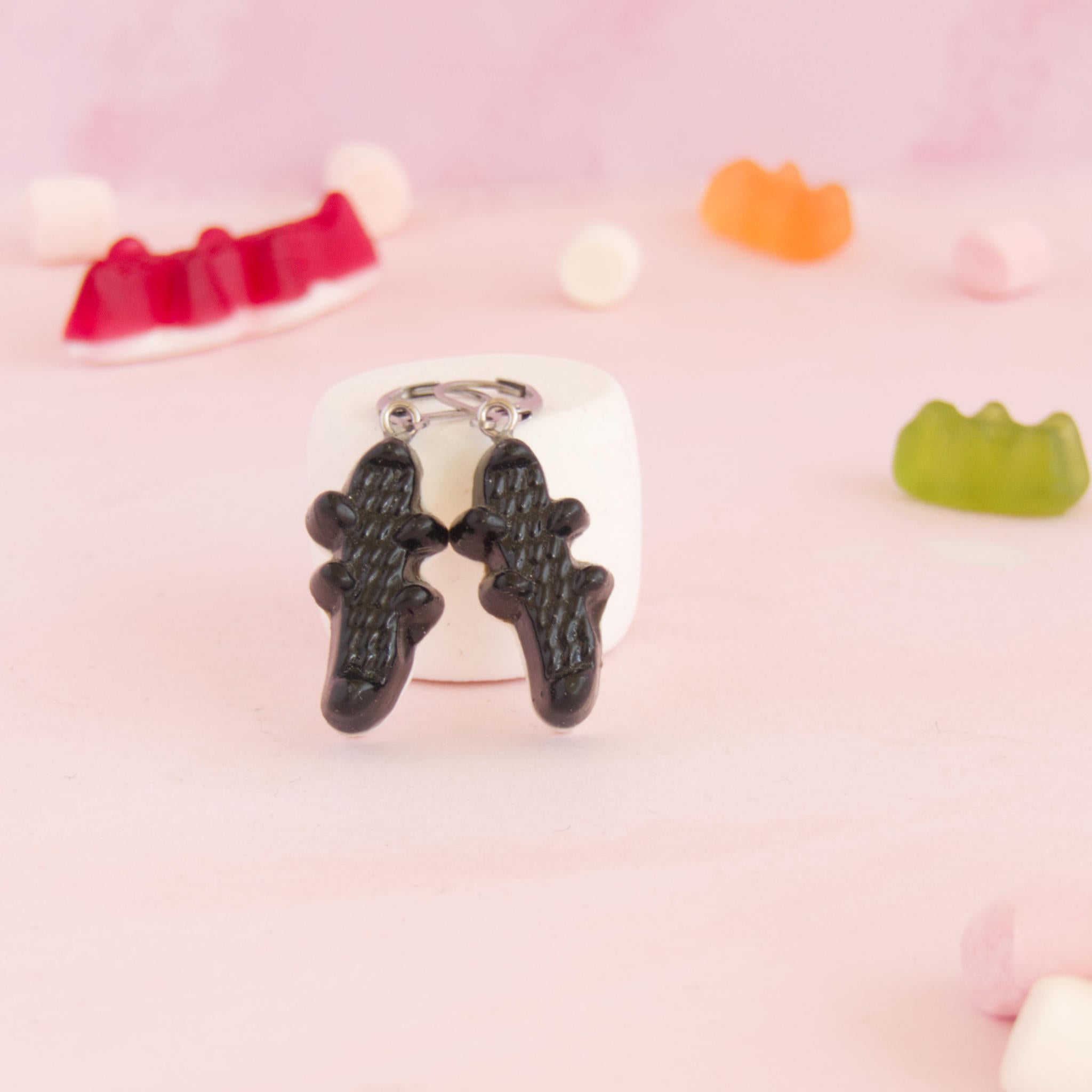 Boucles d'oreilles bonbons crocodiles
