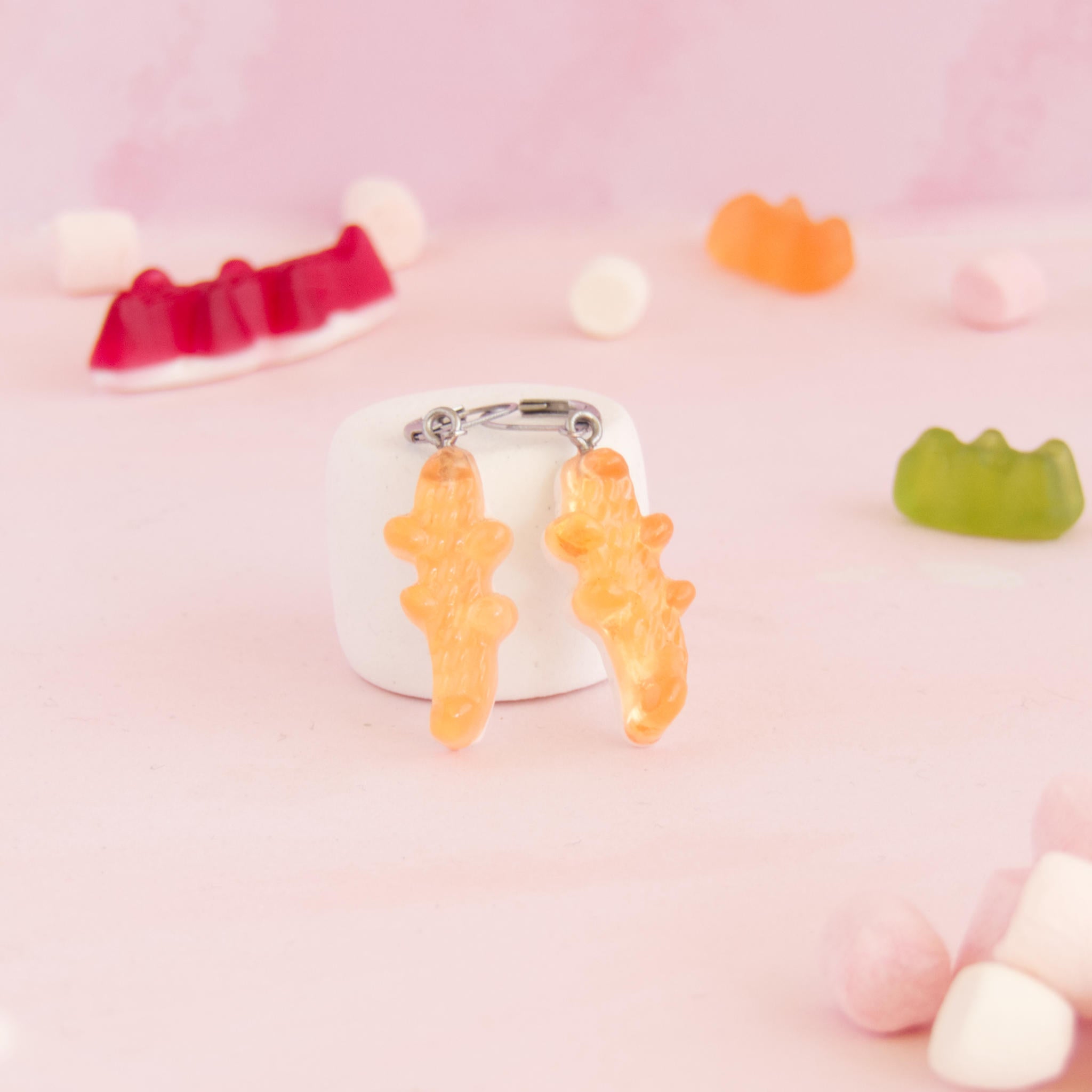 Boucles d'oreilles bonbons crocodiles