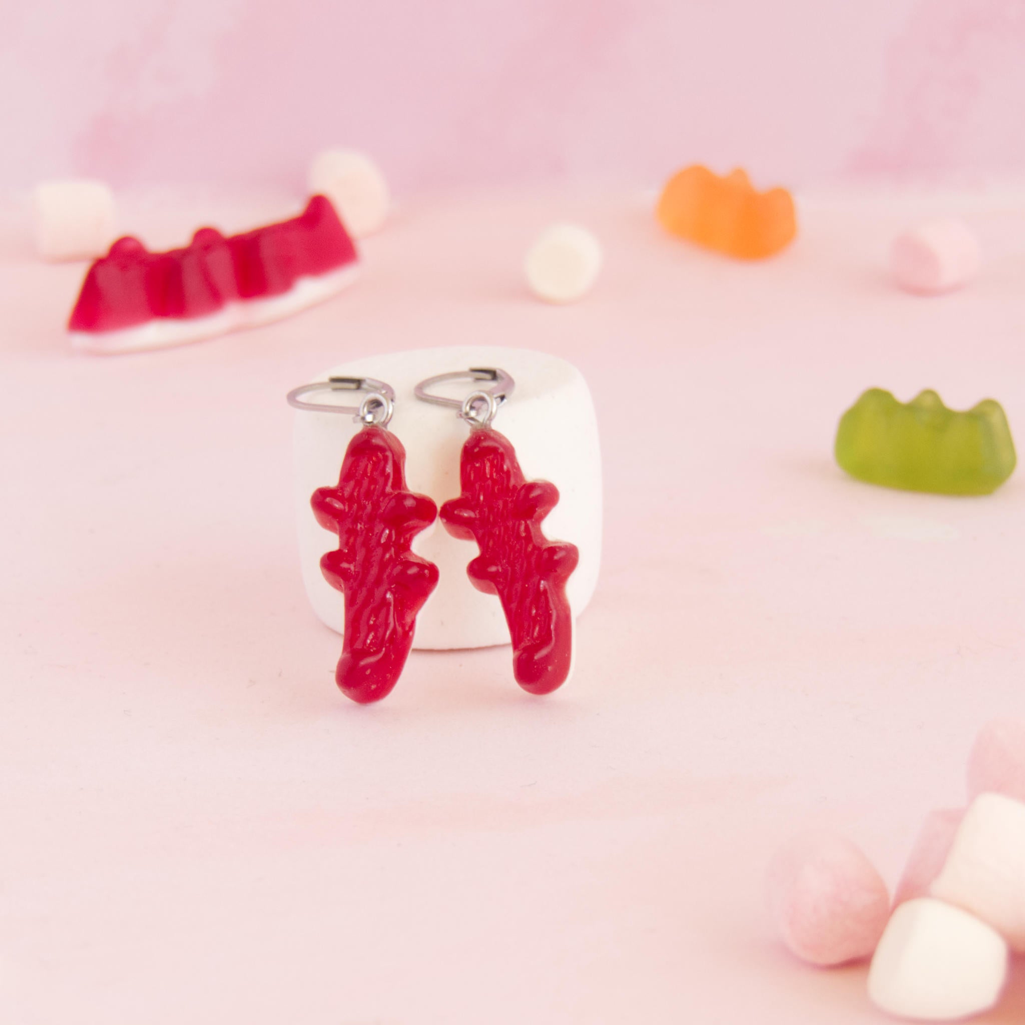 Boucles d'oreilles bonbons crocodiles
