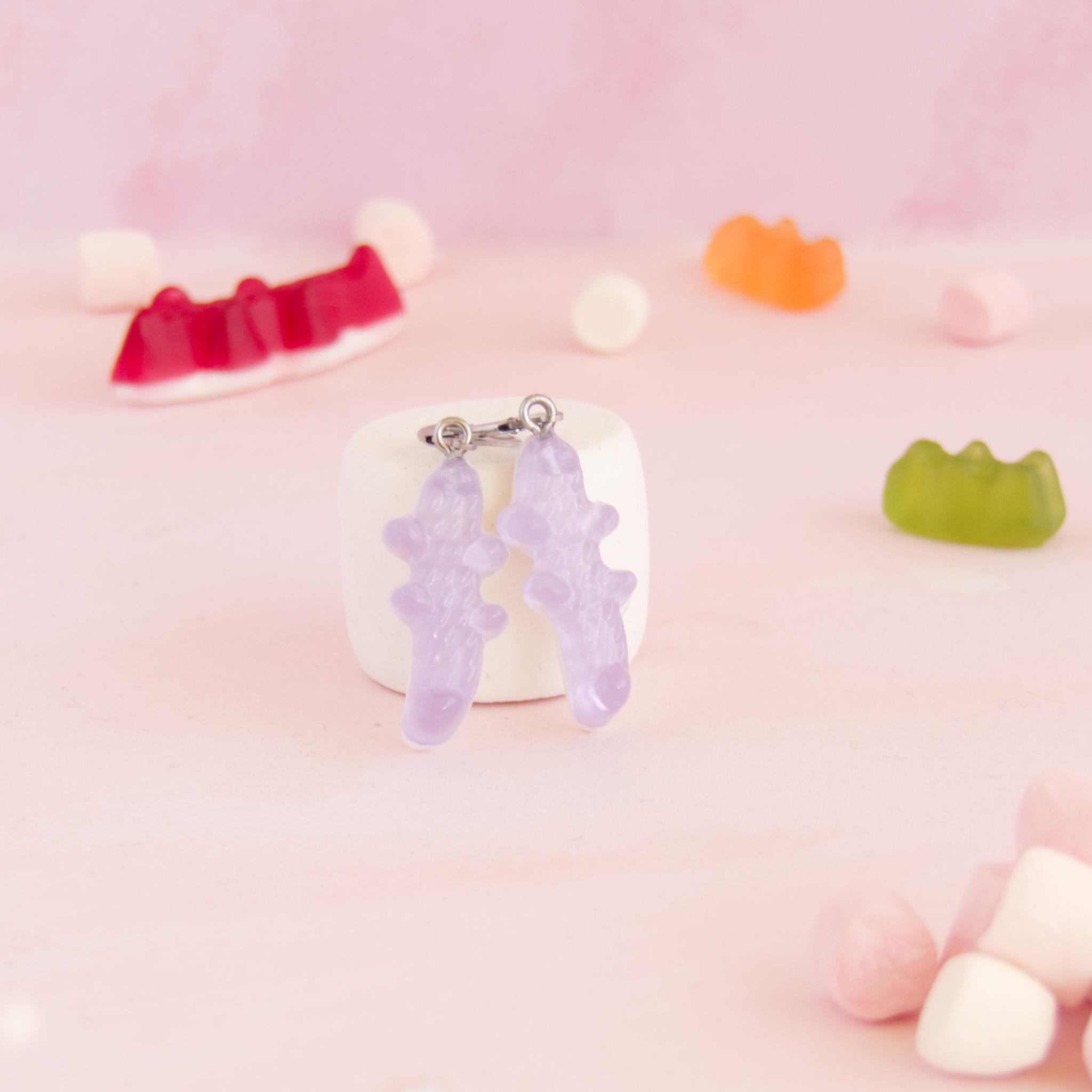 Boucles d'oreilles bonbons crocodiles
