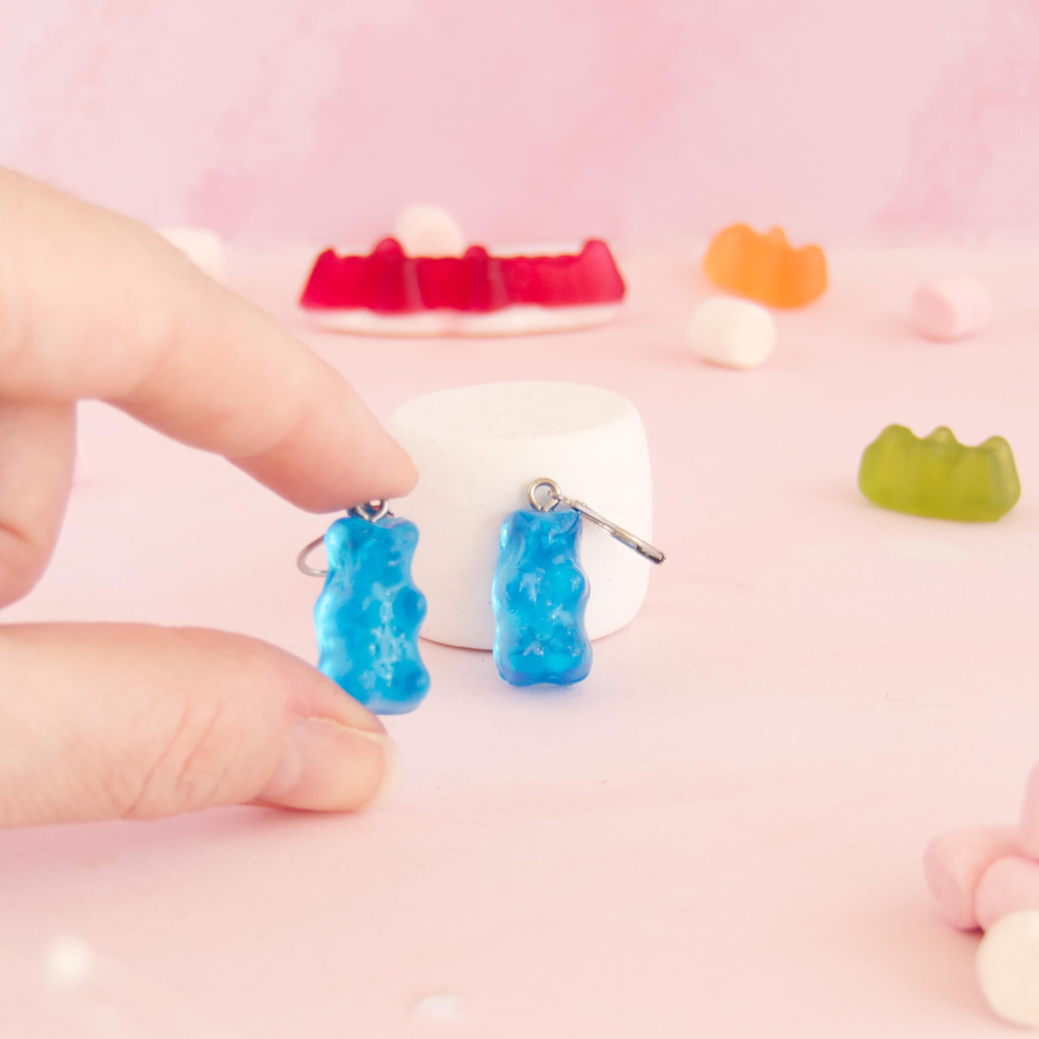 Boucles d'oreilles bonbons nounours