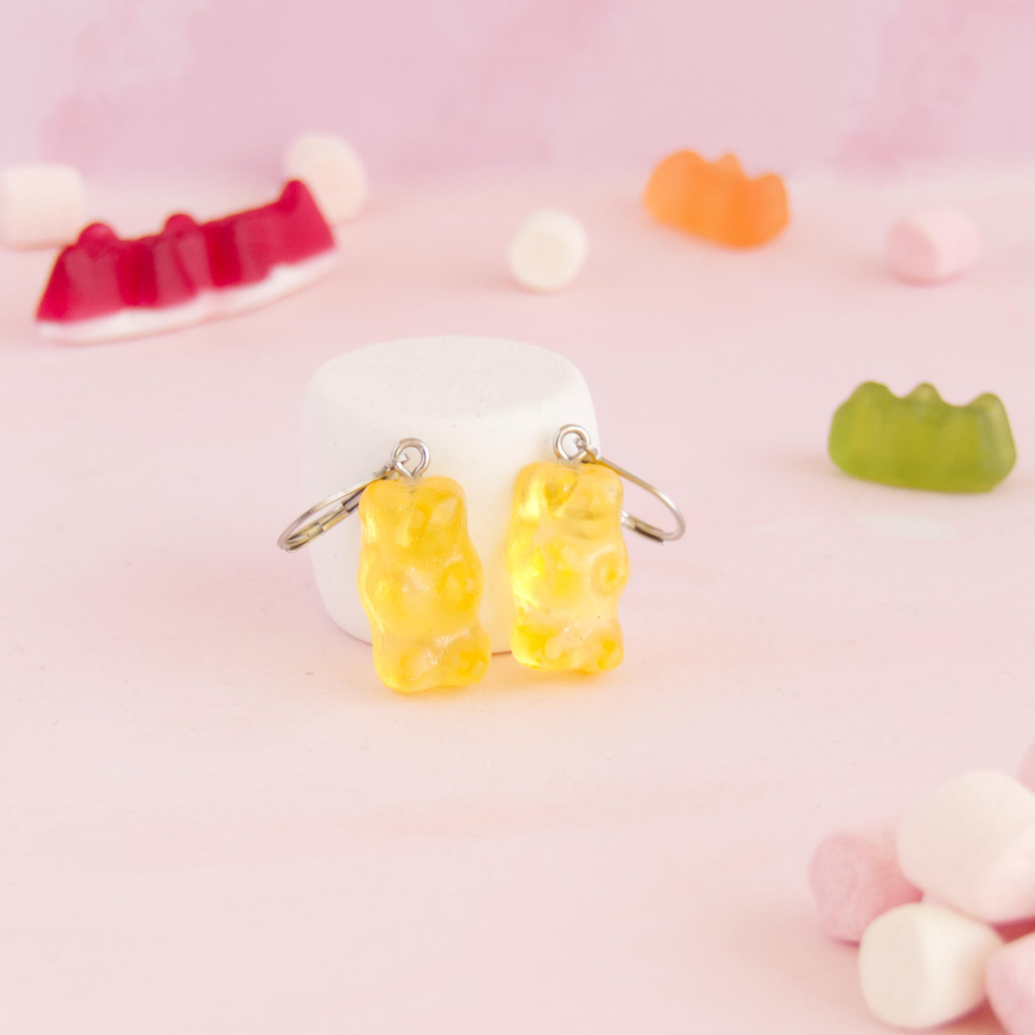 Boucles d'oreilles bonbons nounours