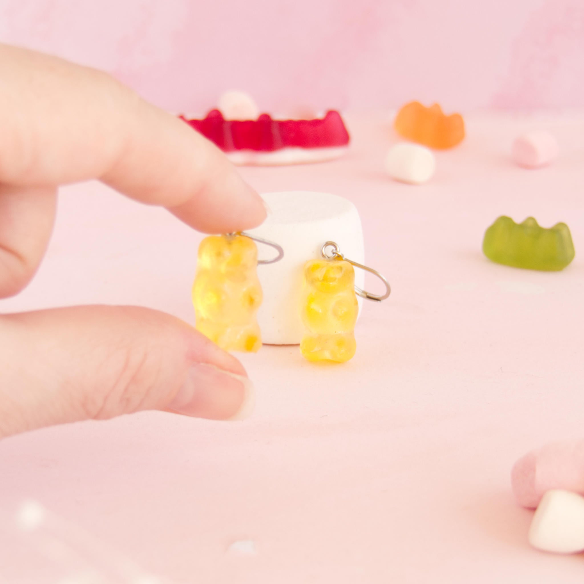 Boucles d'oreilles bonbons nounours