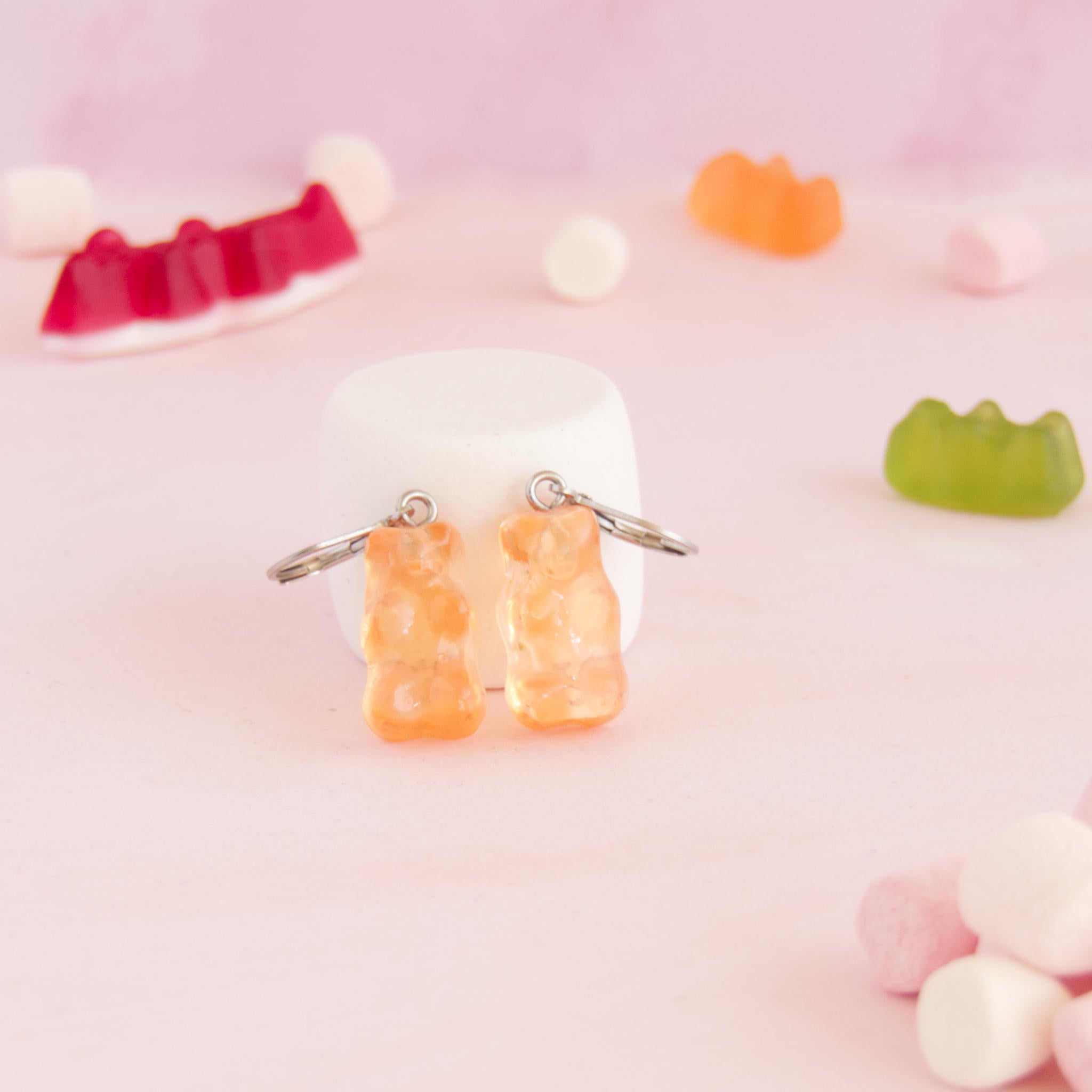 Boucles d'oreilles bonbons nounours