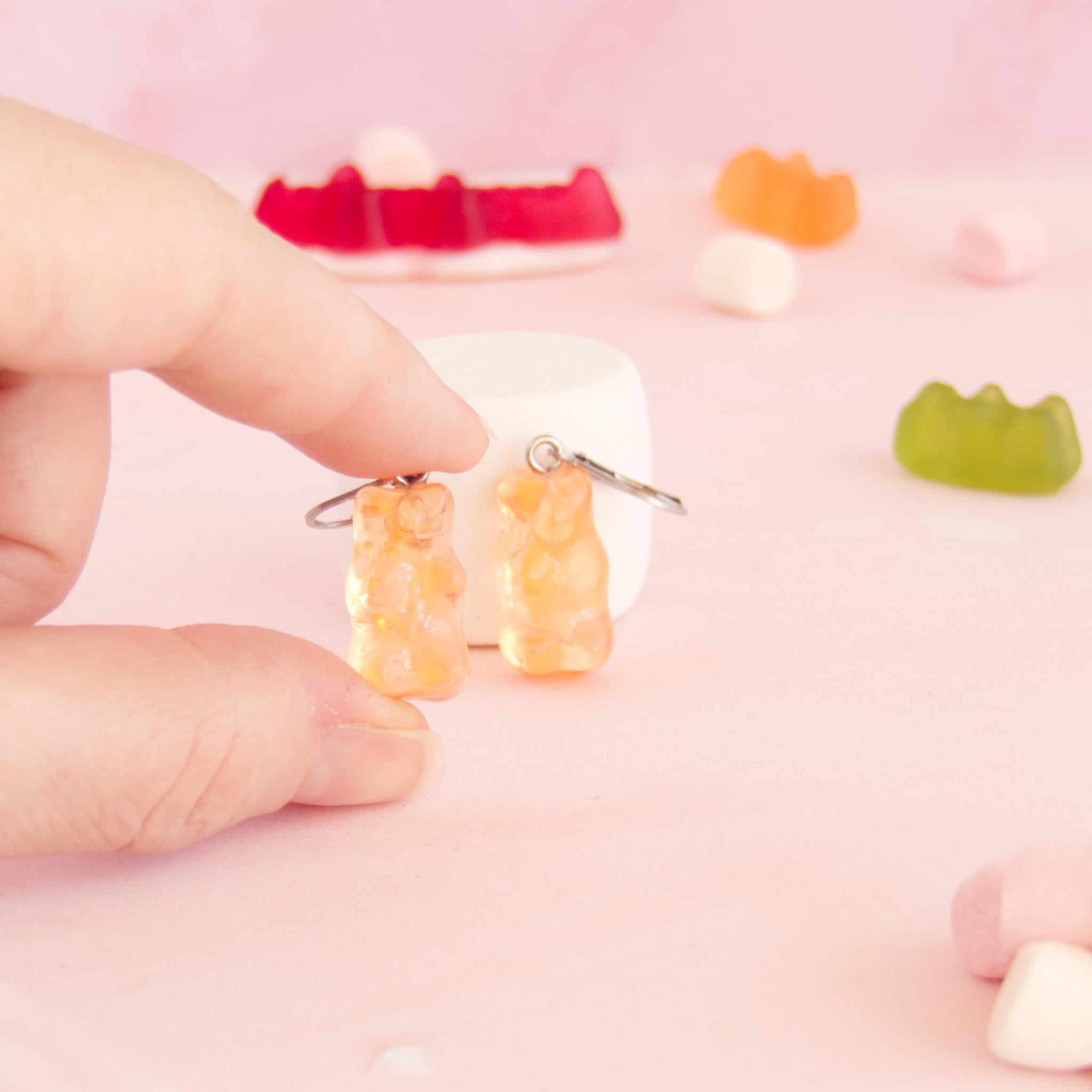 Boucles d'oreilles bonbons nounours