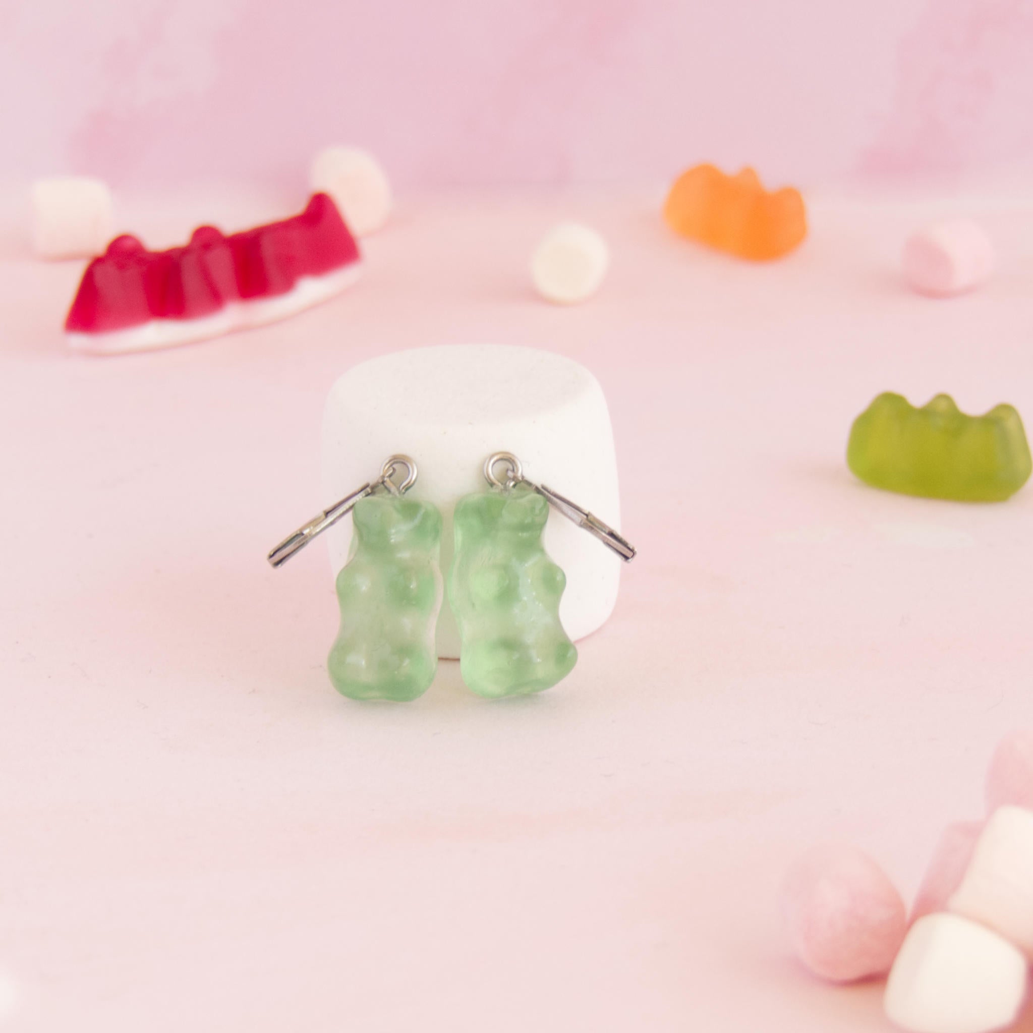 Boucles d'oreilles bonbons nounours