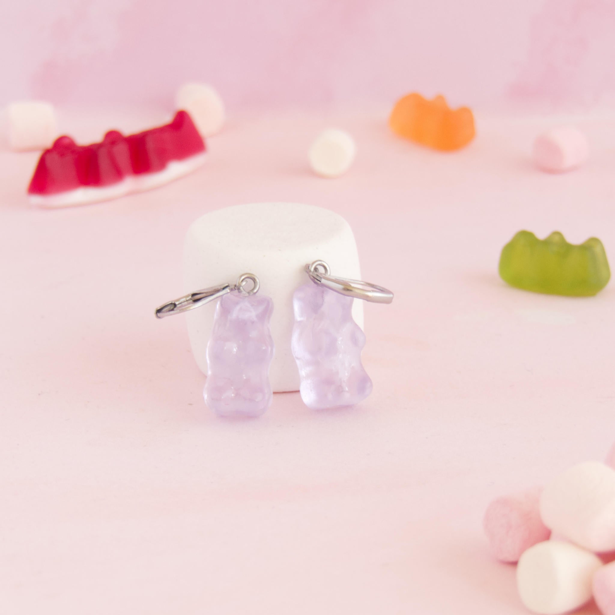 Boucles d'oreilles bonbons nounours