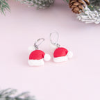 Boucles d'oreilles bonnet de noël