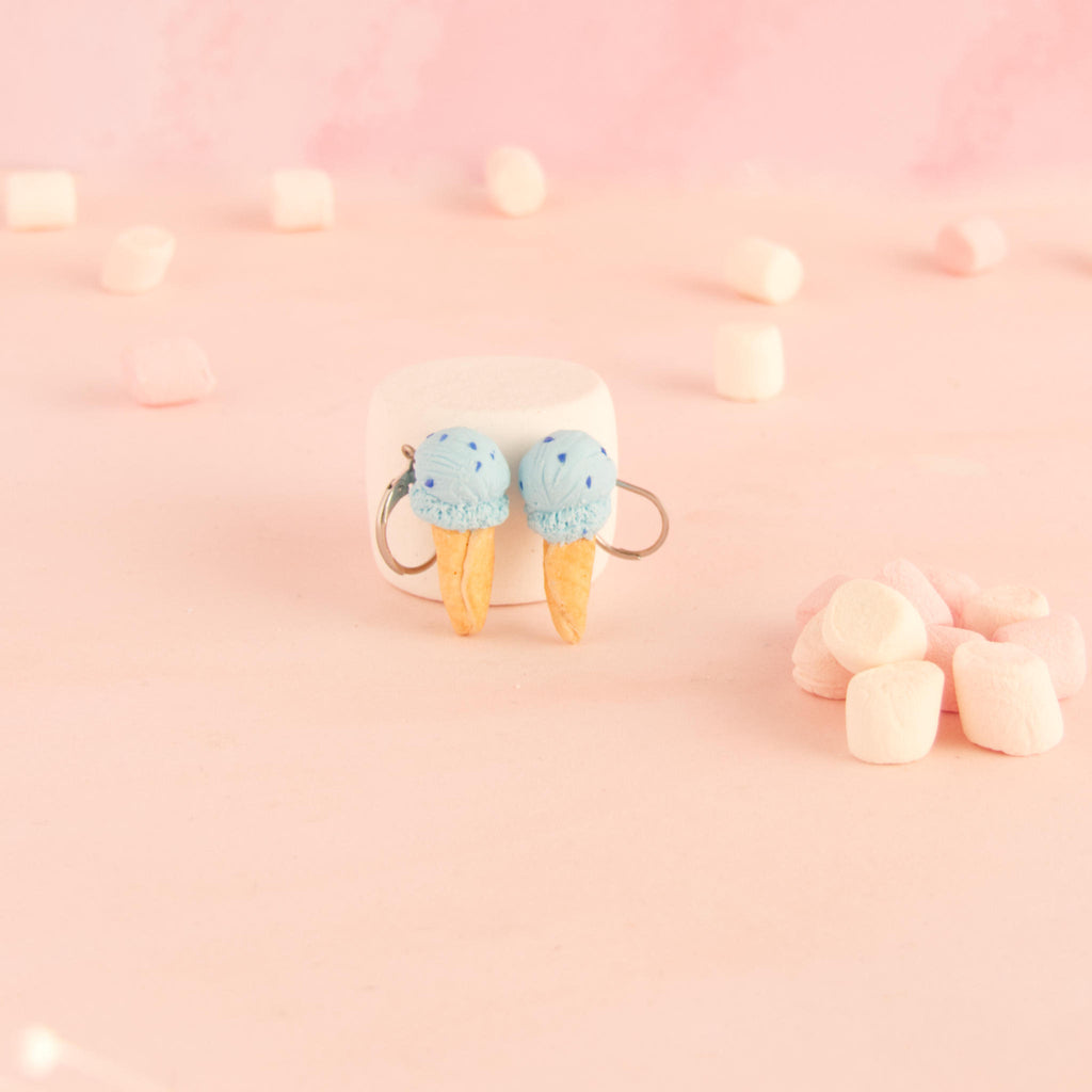 Boucles d'oreilles cornet de glace (pendantes)