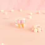Boucles d'oreilles cornet de glace (pendantes)