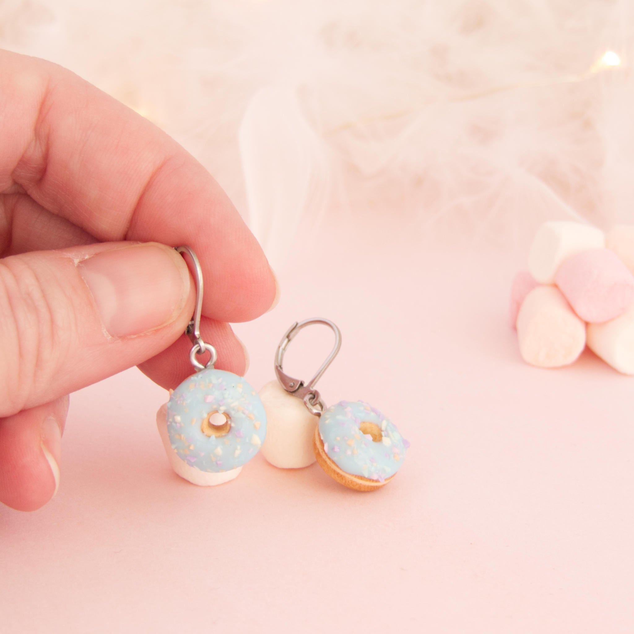 Boucles d'oreilles donuts