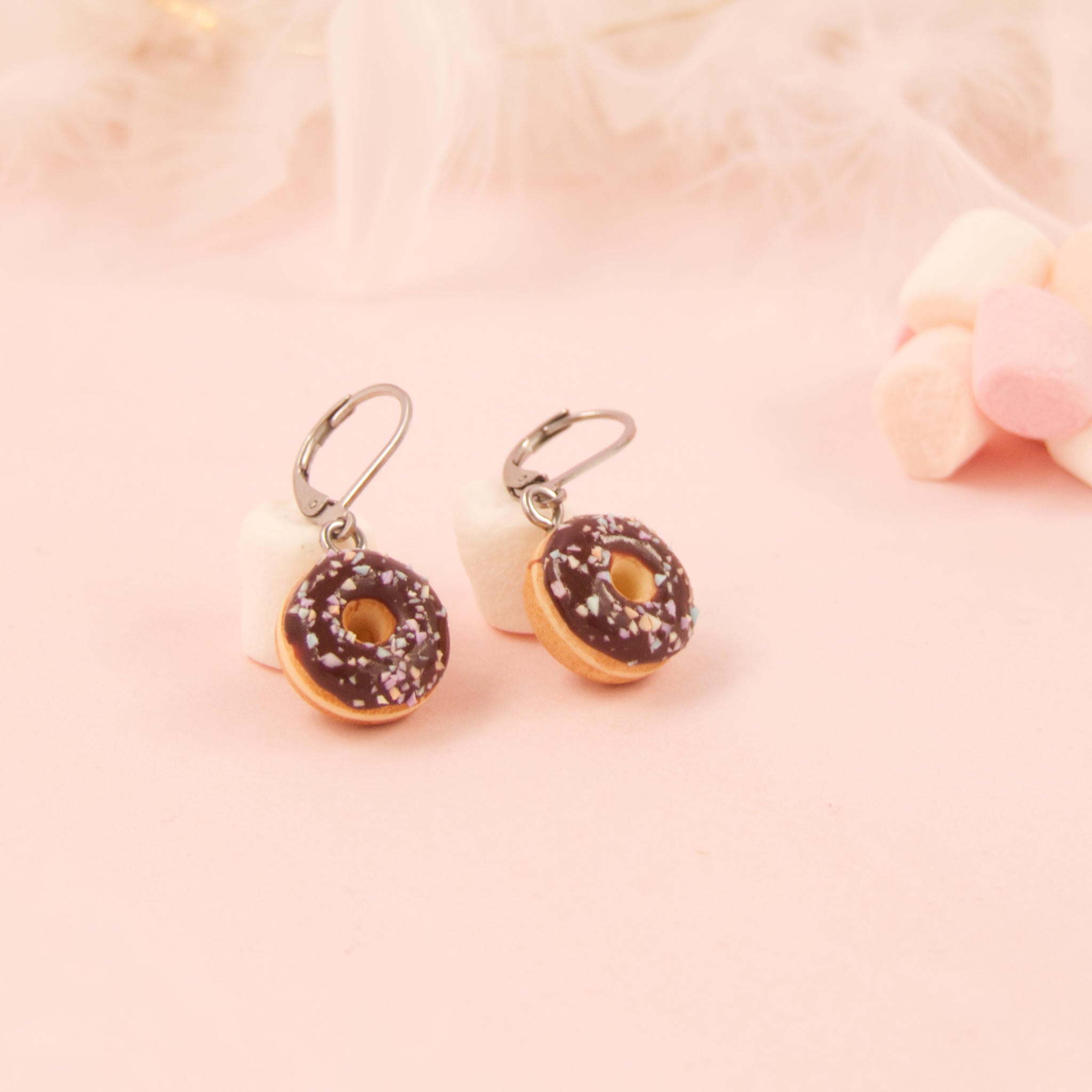 Boucles d'oreilles donuts