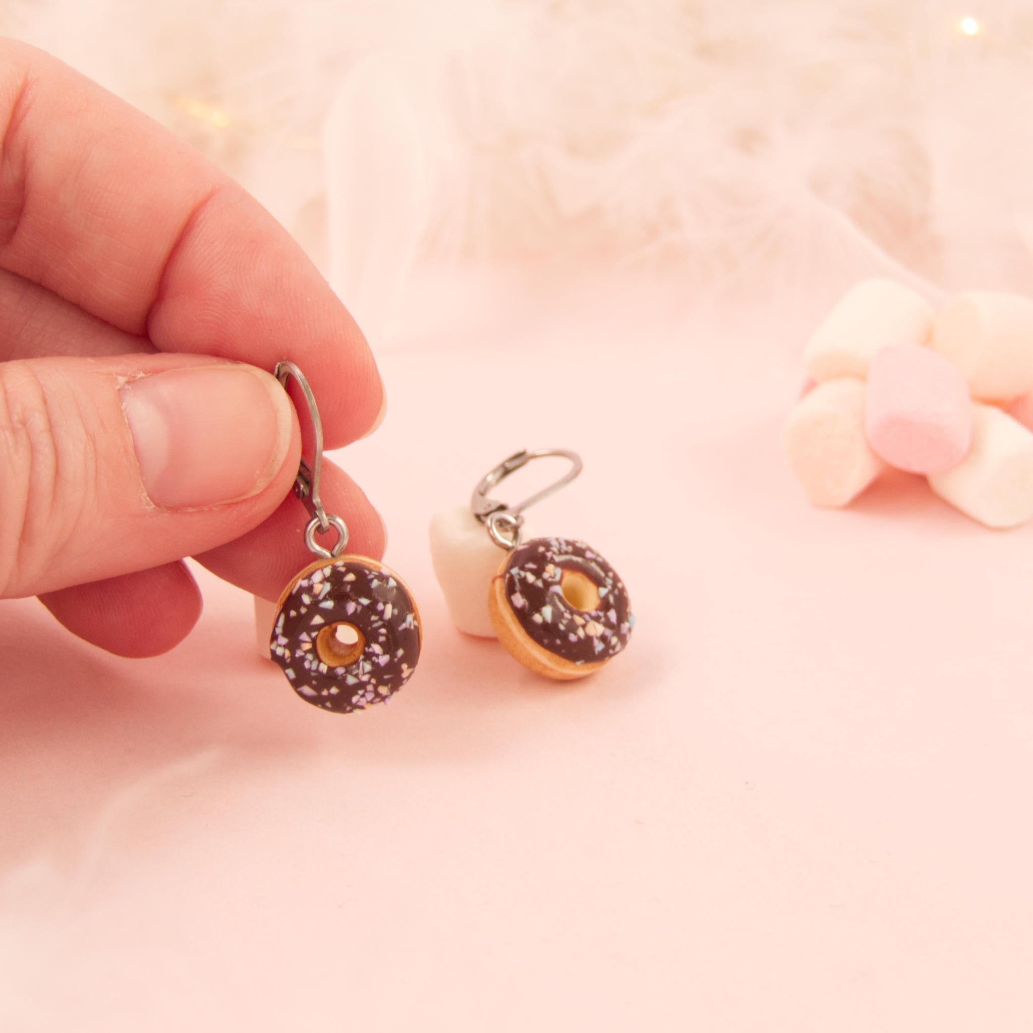 Boucles d'oreilles donuts