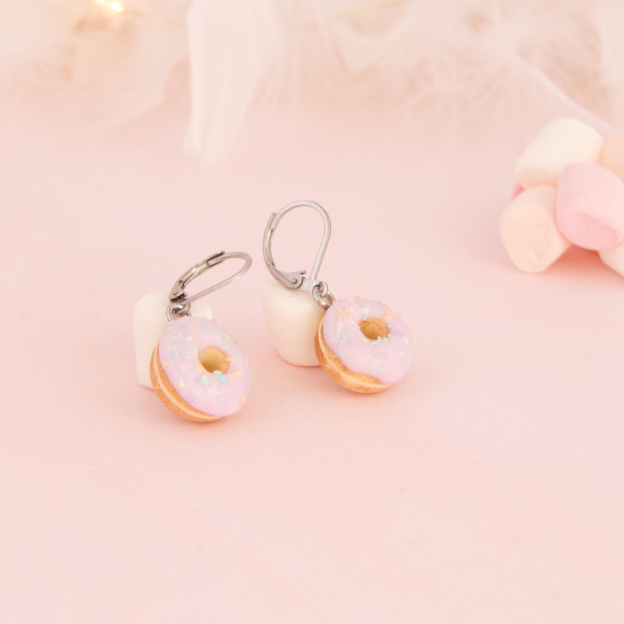 Boucles d'oreilles donuts