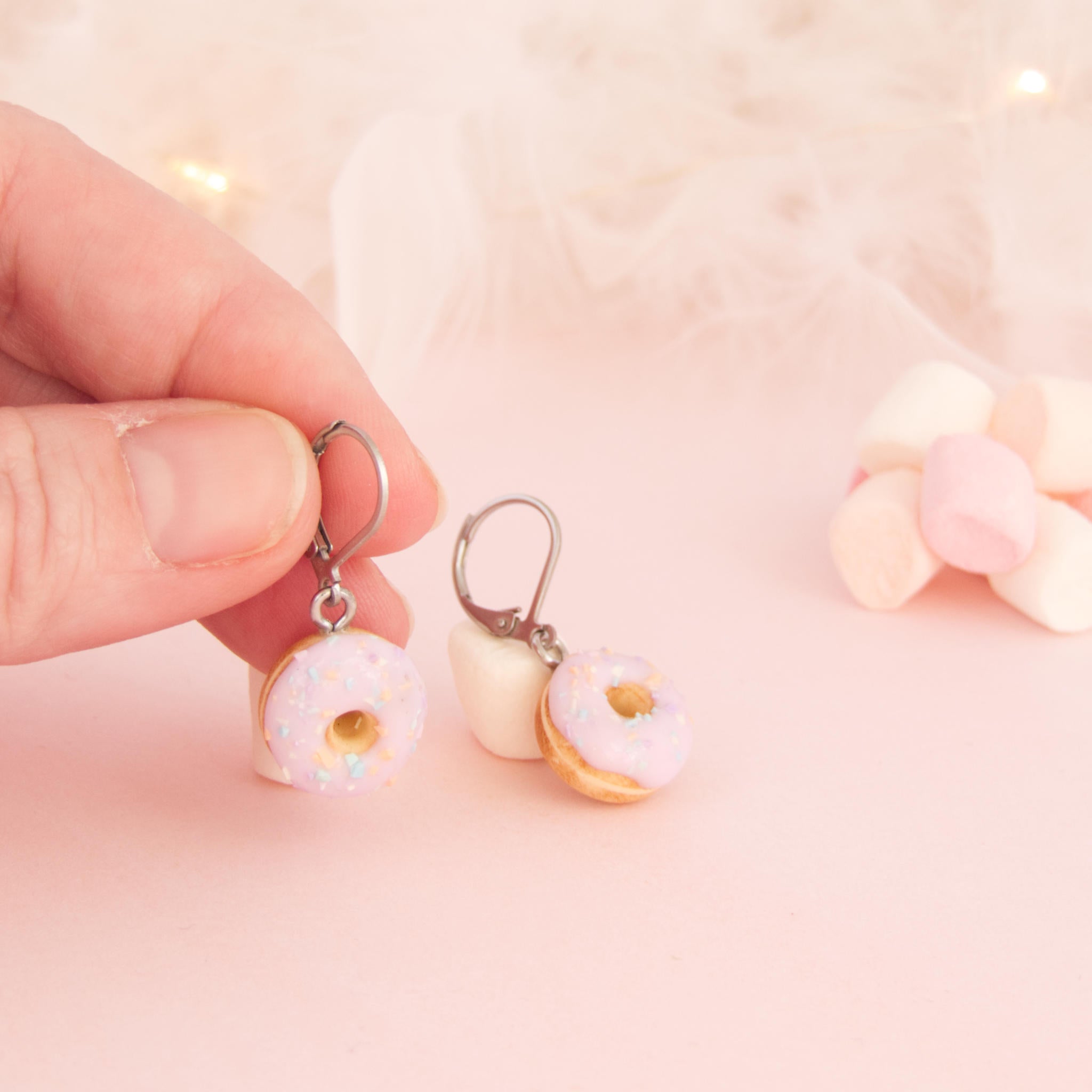 Boucles d'oreilles donuts