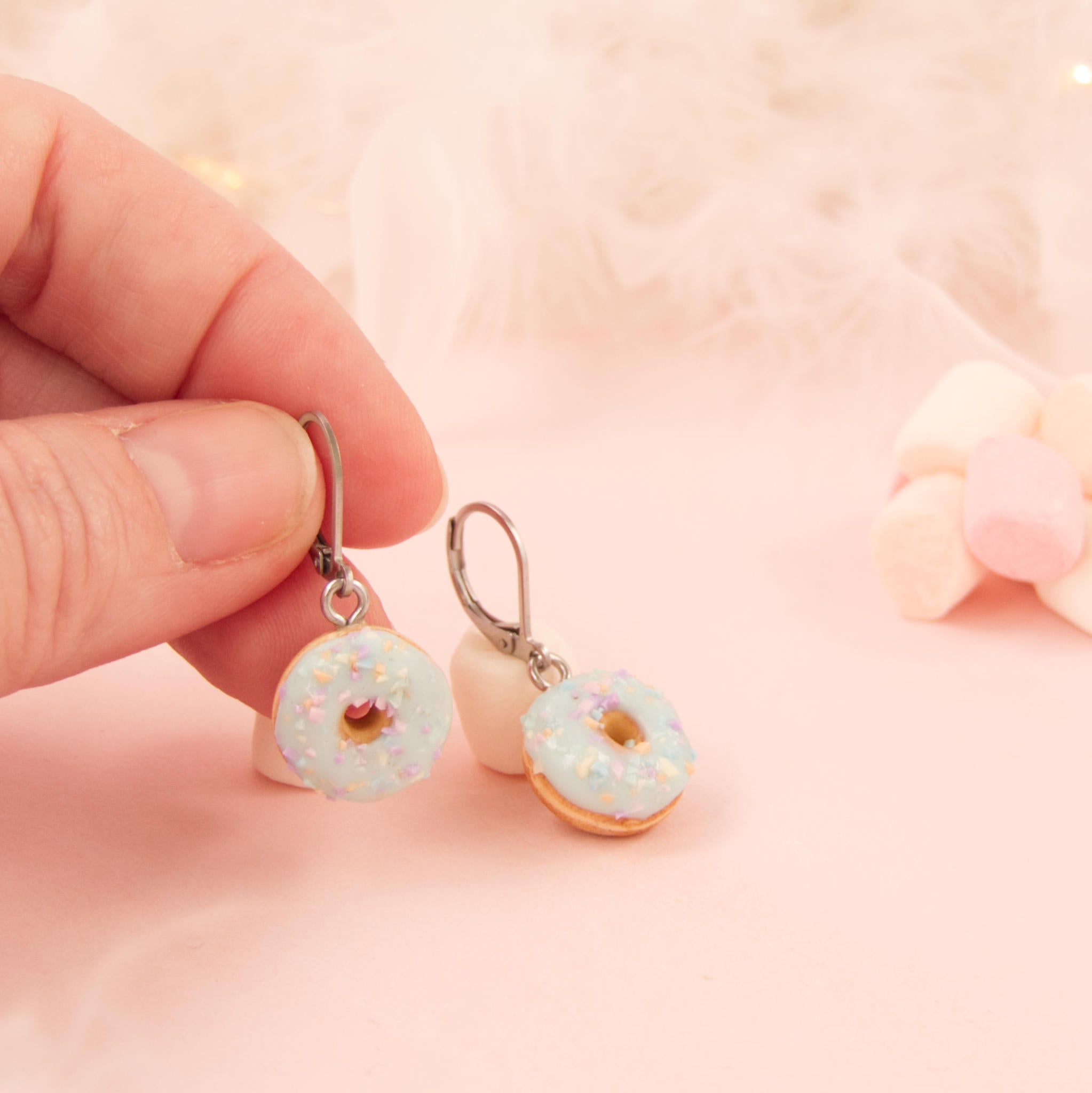 Boucles d'oreilles donuts