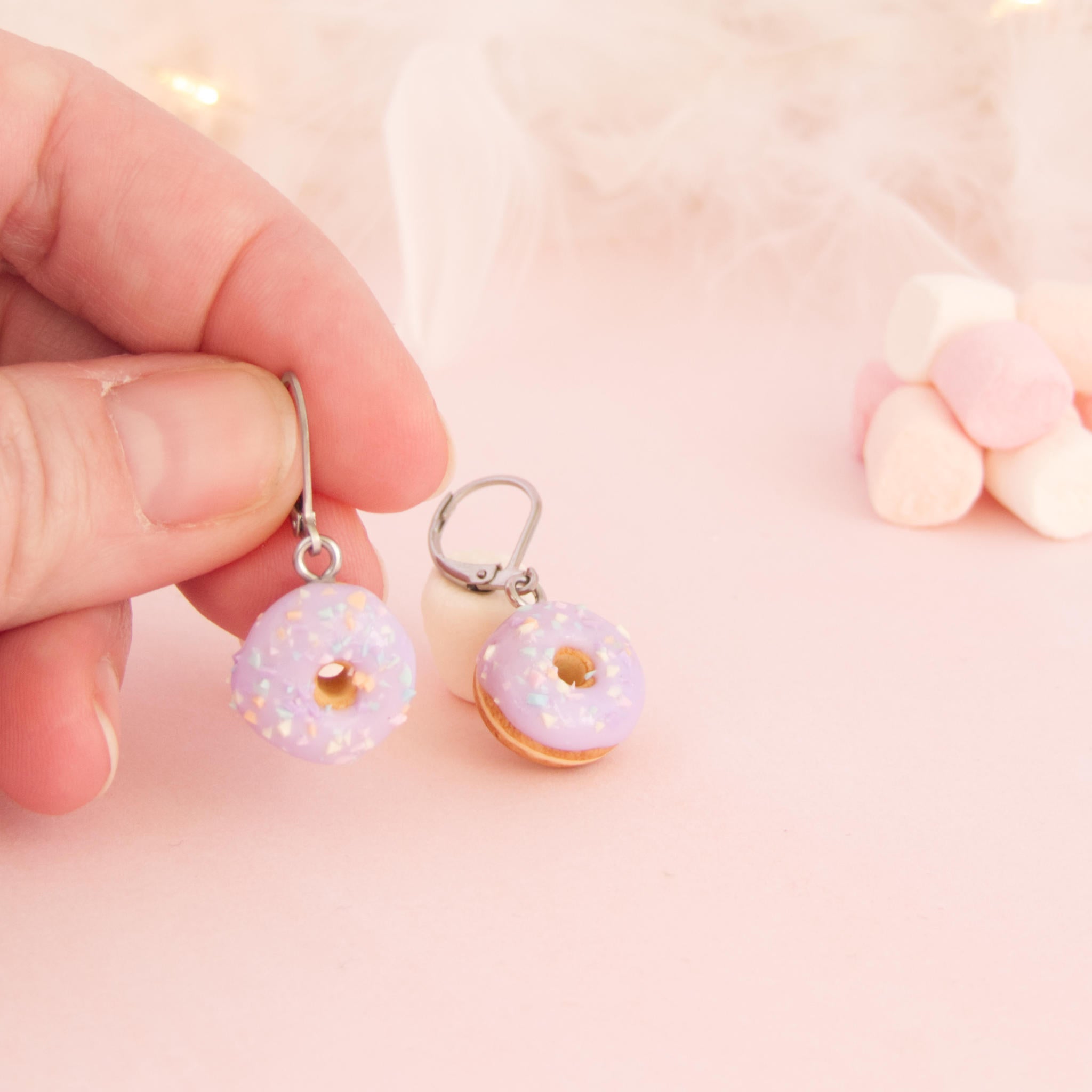 Boucles d'oreilles donuts