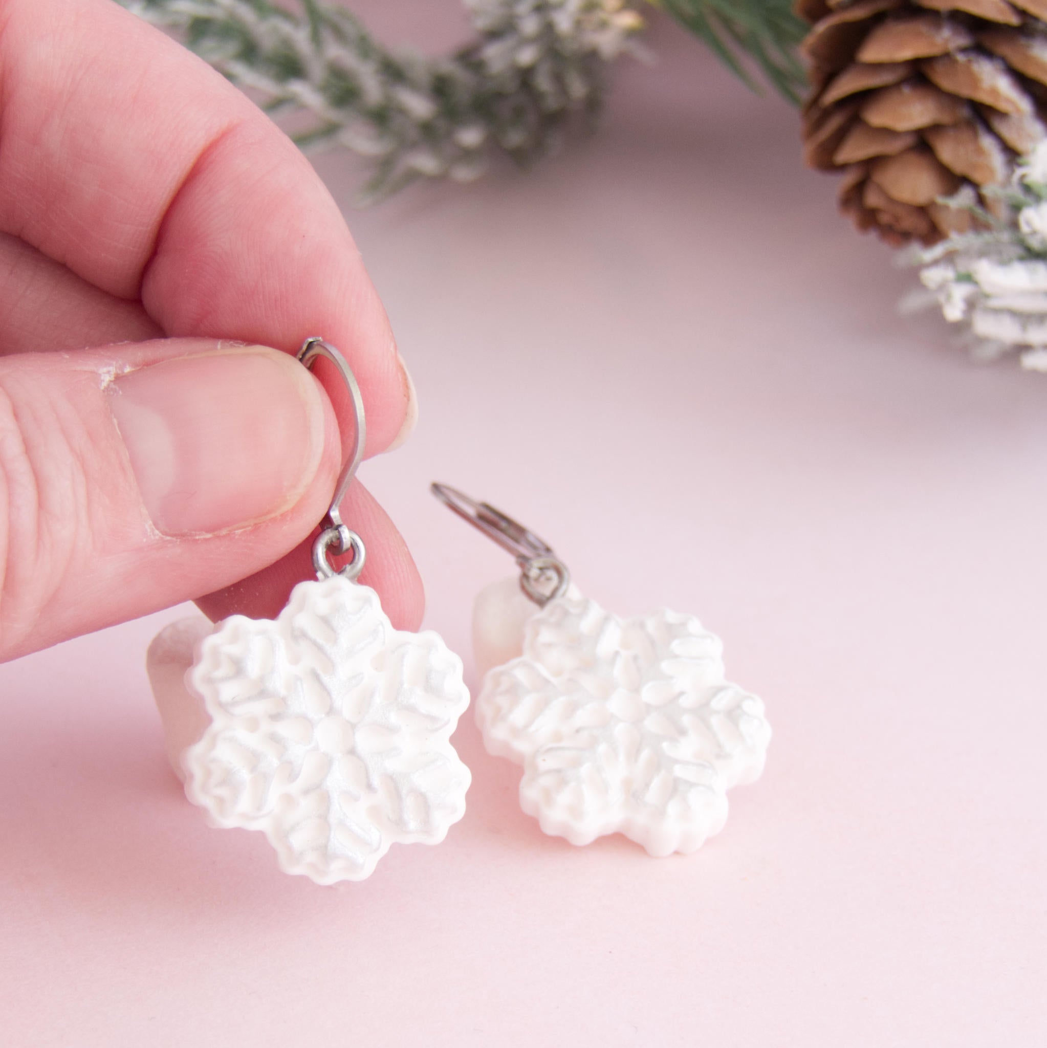 Boucles d'oreilles étoiles des neiges