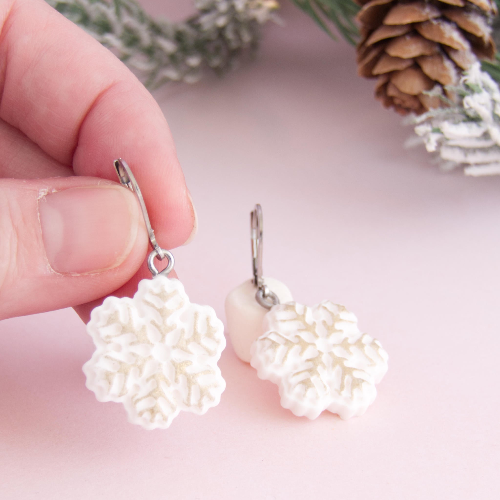 Boucles d'oreilles étoiles des neiges