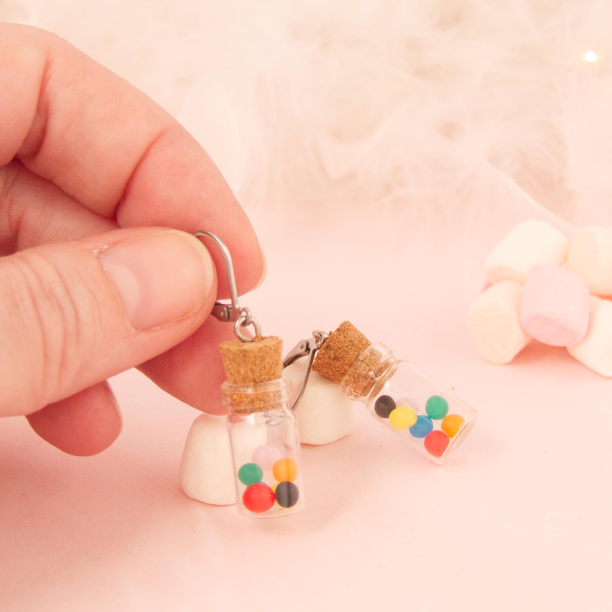 Boucles d'oreilles Fiole bonbon