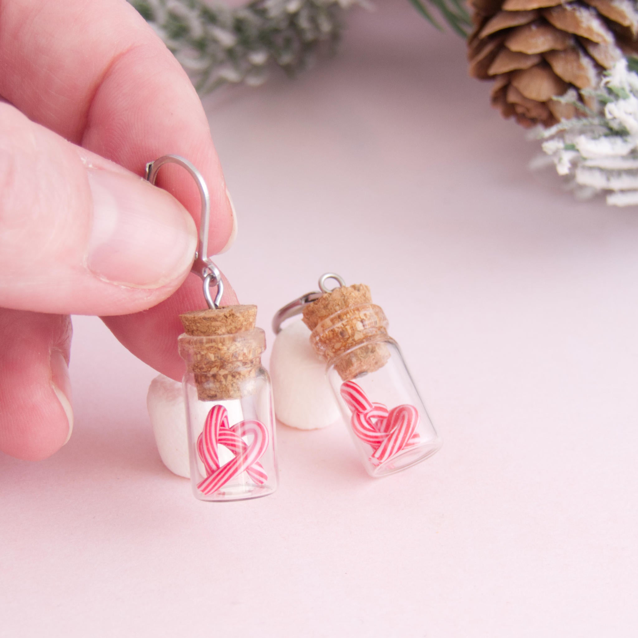 Boucles d'oreilles Fiole canne à sucre