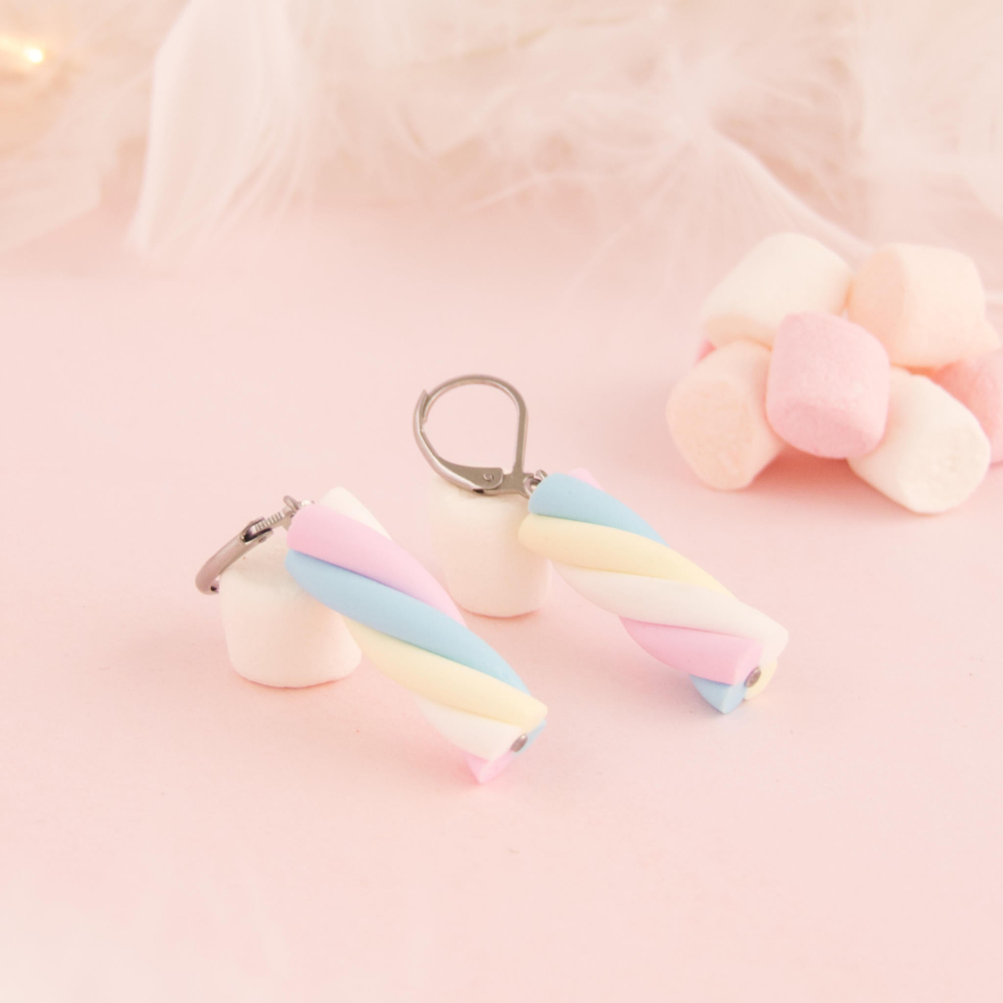 Boucles d'oreilles guimauve