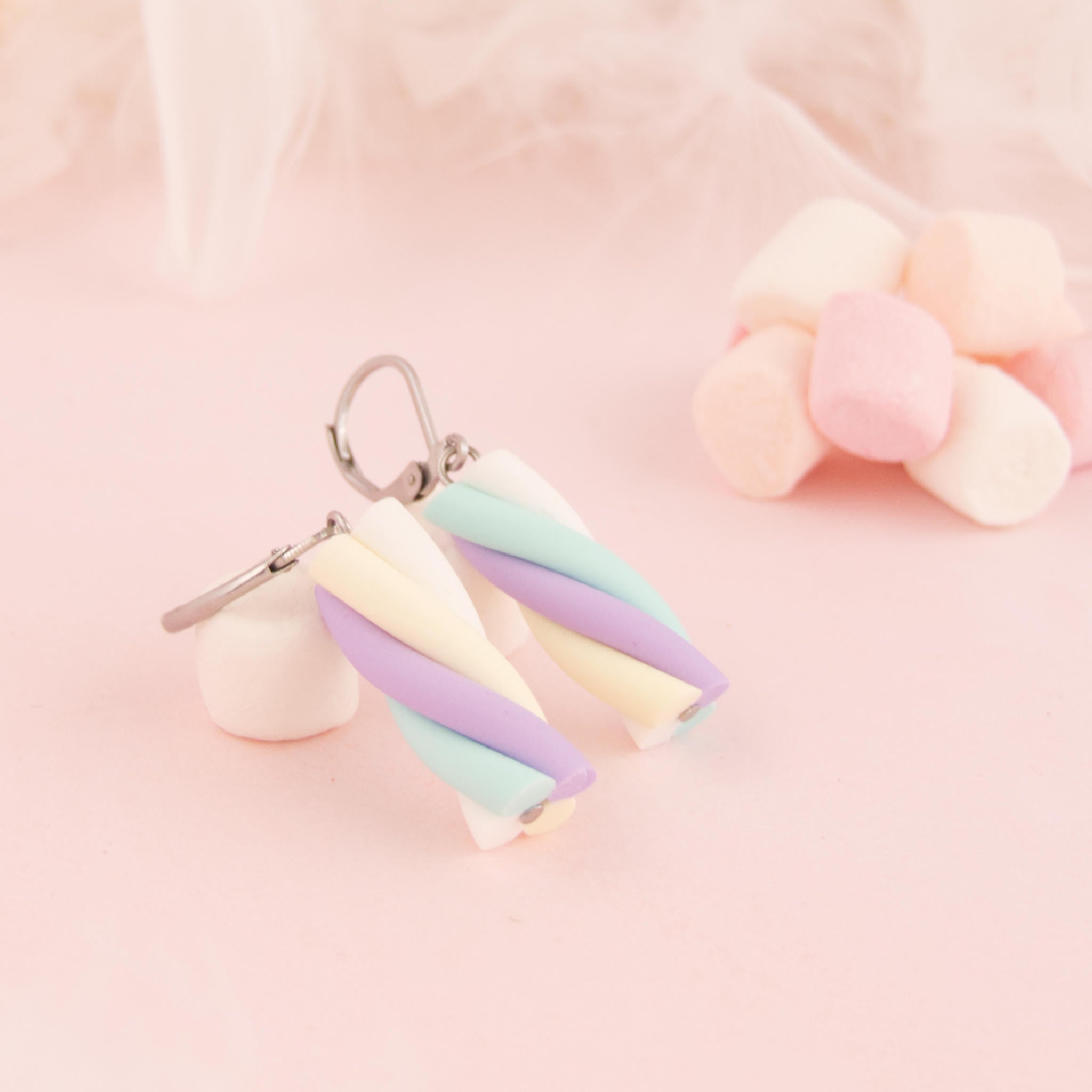 Boucles d'oreilles guimauve