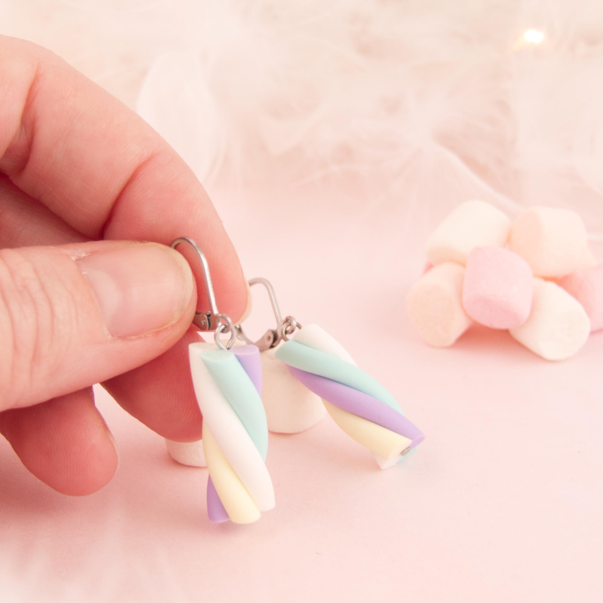 Boucles d'oreilles guimauve