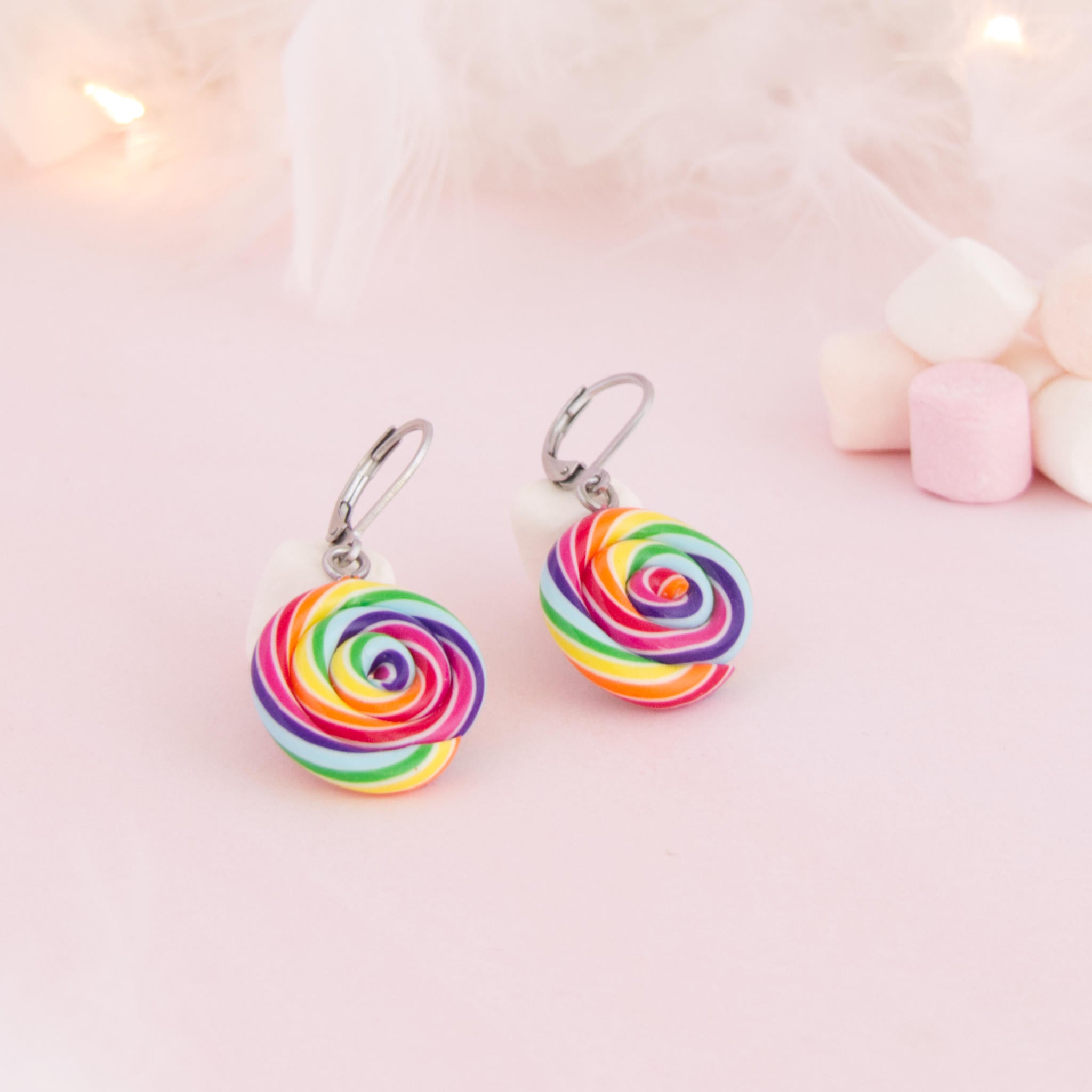 Boucles d'oreilles sucette lolipop