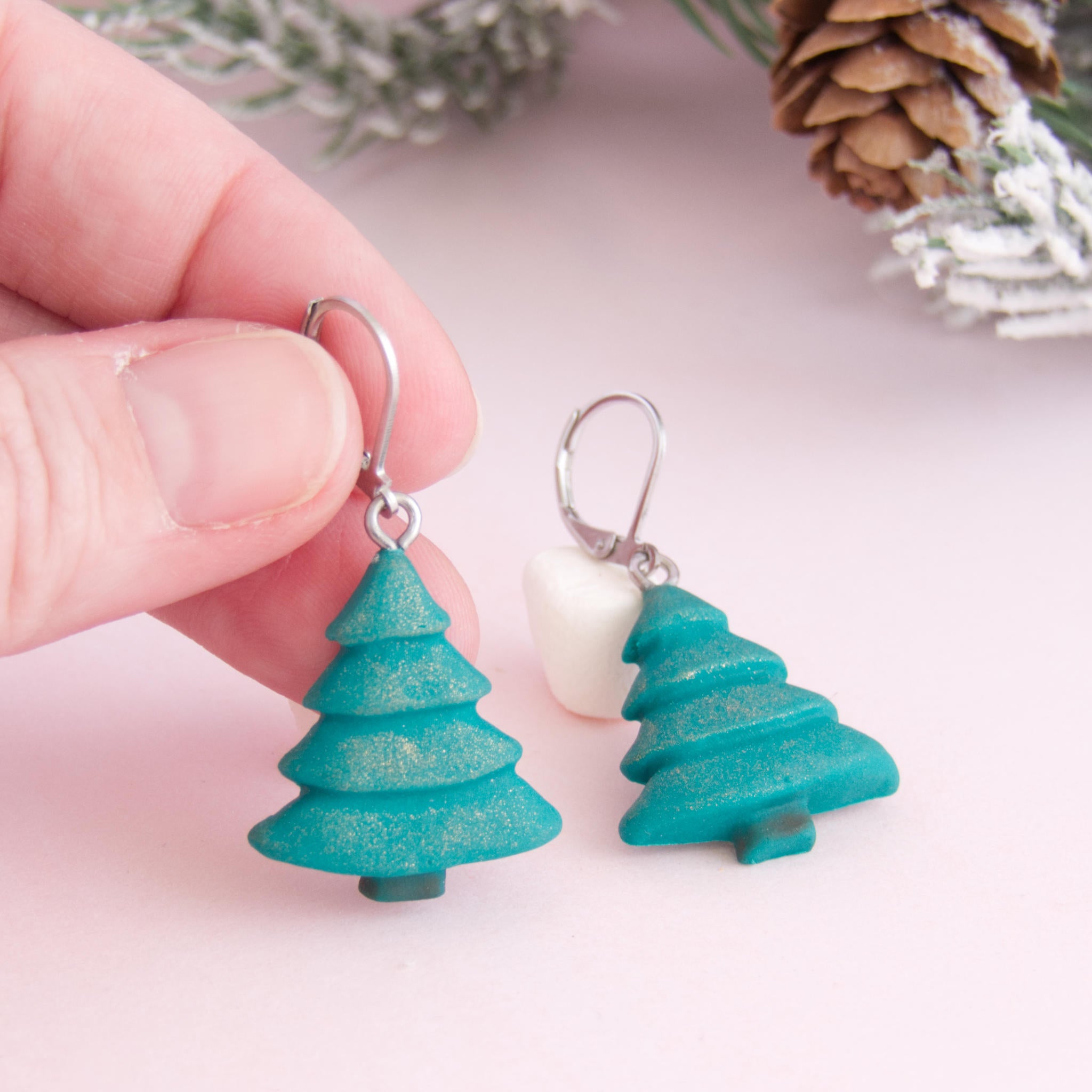 Boucles d'oreilles sapins