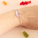 Bracelet bonbon nounours avec chaîne en acier inoxydable