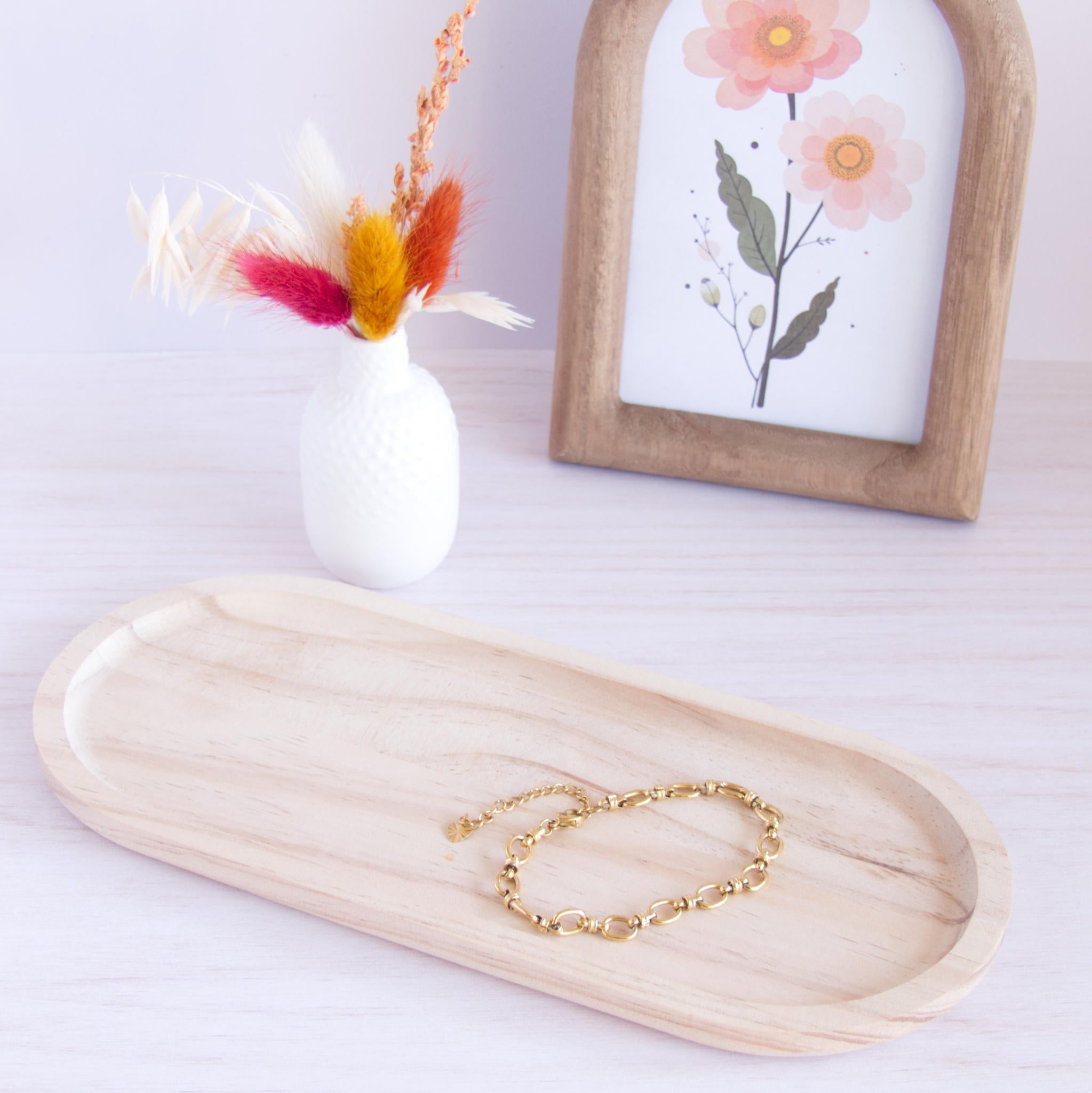 bracelet ovale doré