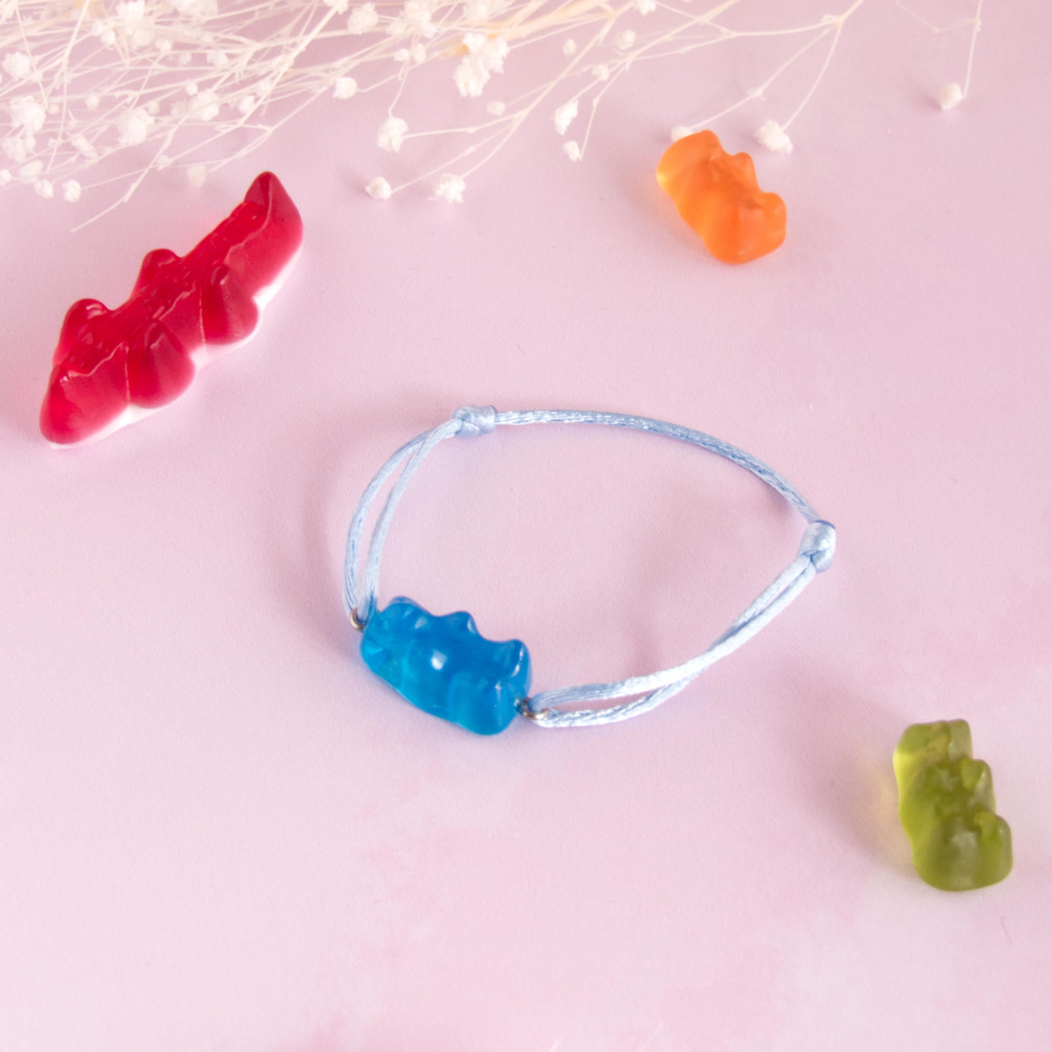 Bracelet bonbon nounours résine