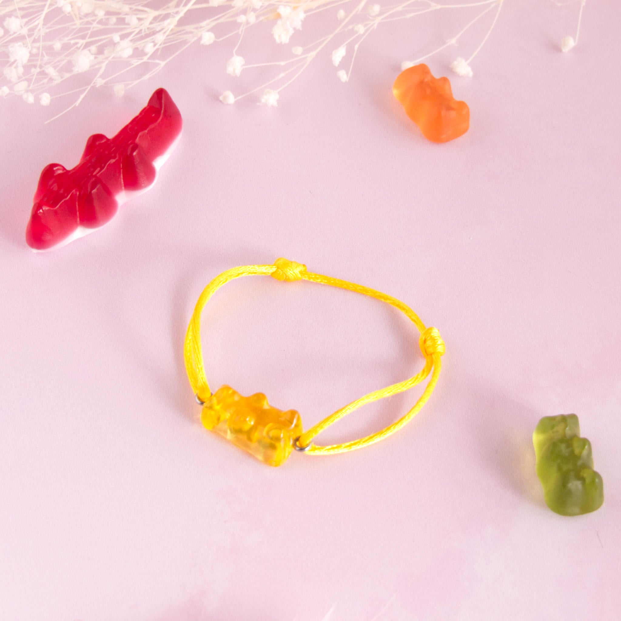Bracelet bonbon nounours résine