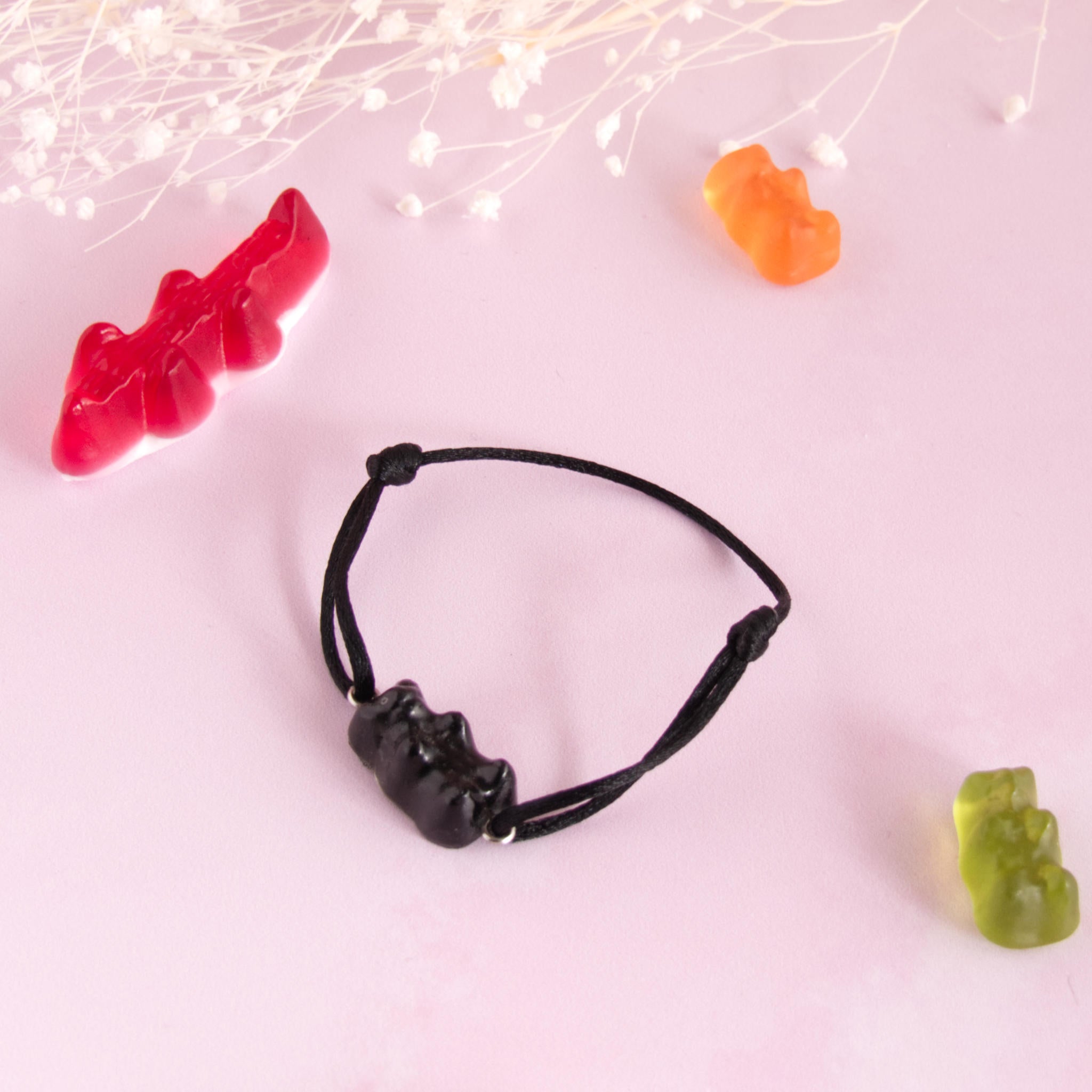 Bracelet bonbon nounours résine