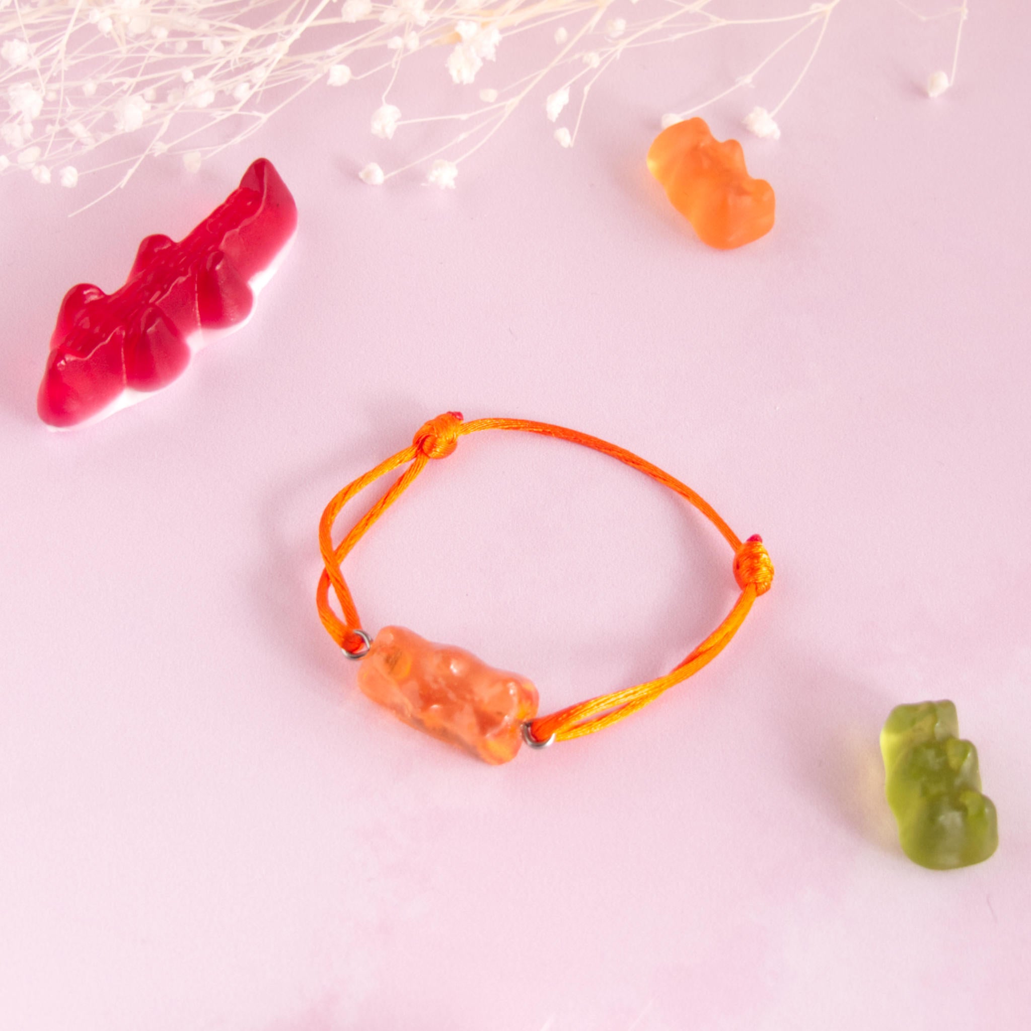 Bracelet bonbon nounours résine