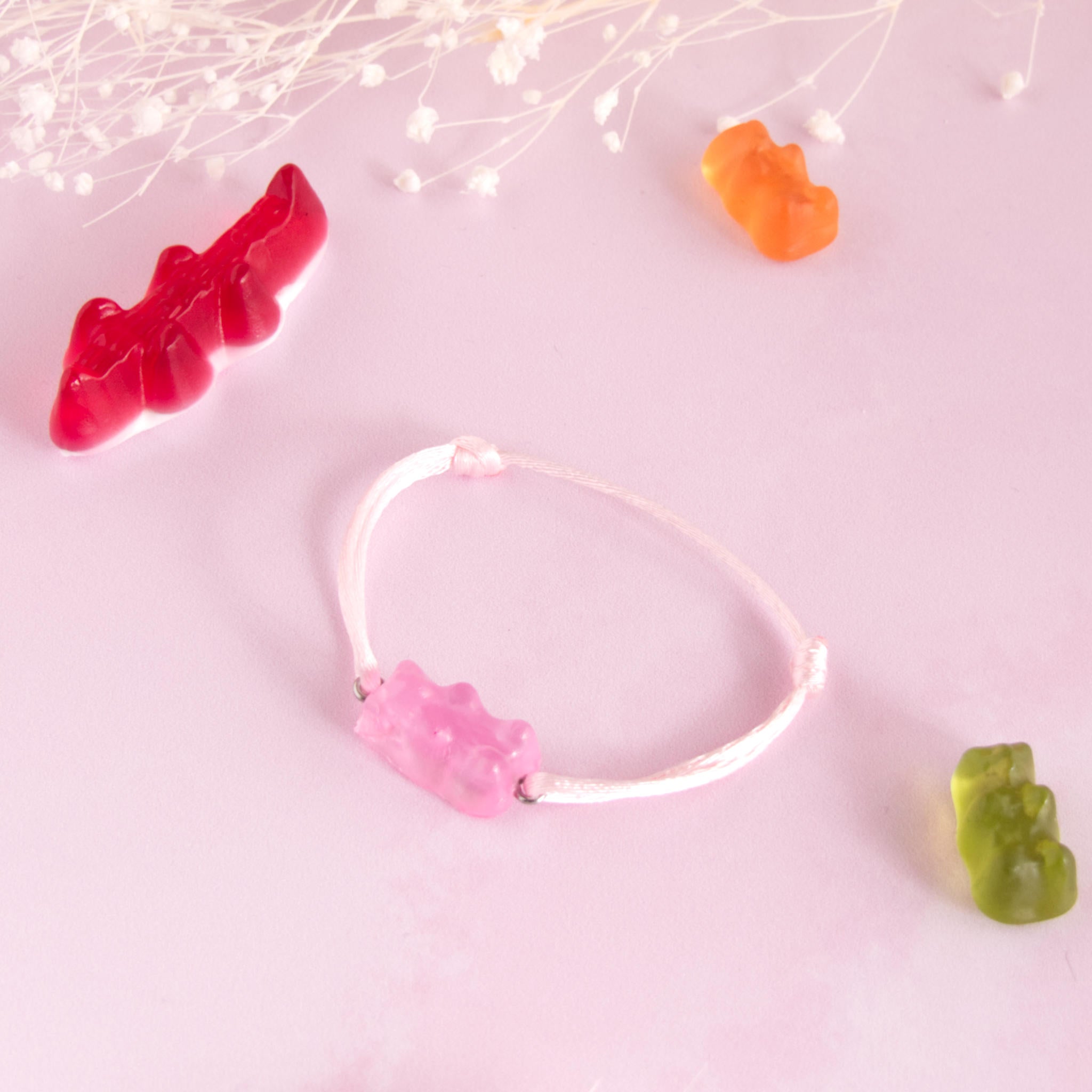Bracelet bonbon nounours résine